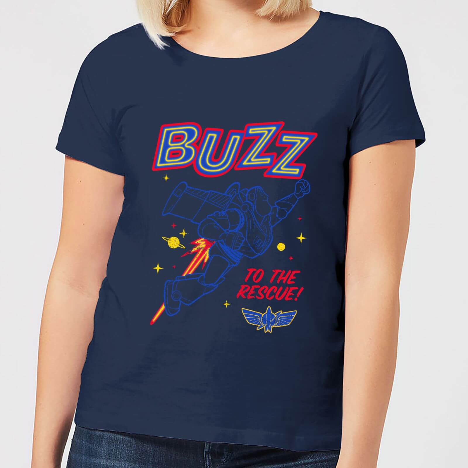 Toy Story 4 Buzz To The Rescue Women's T-Shirt - Navy - XXL - Navy
