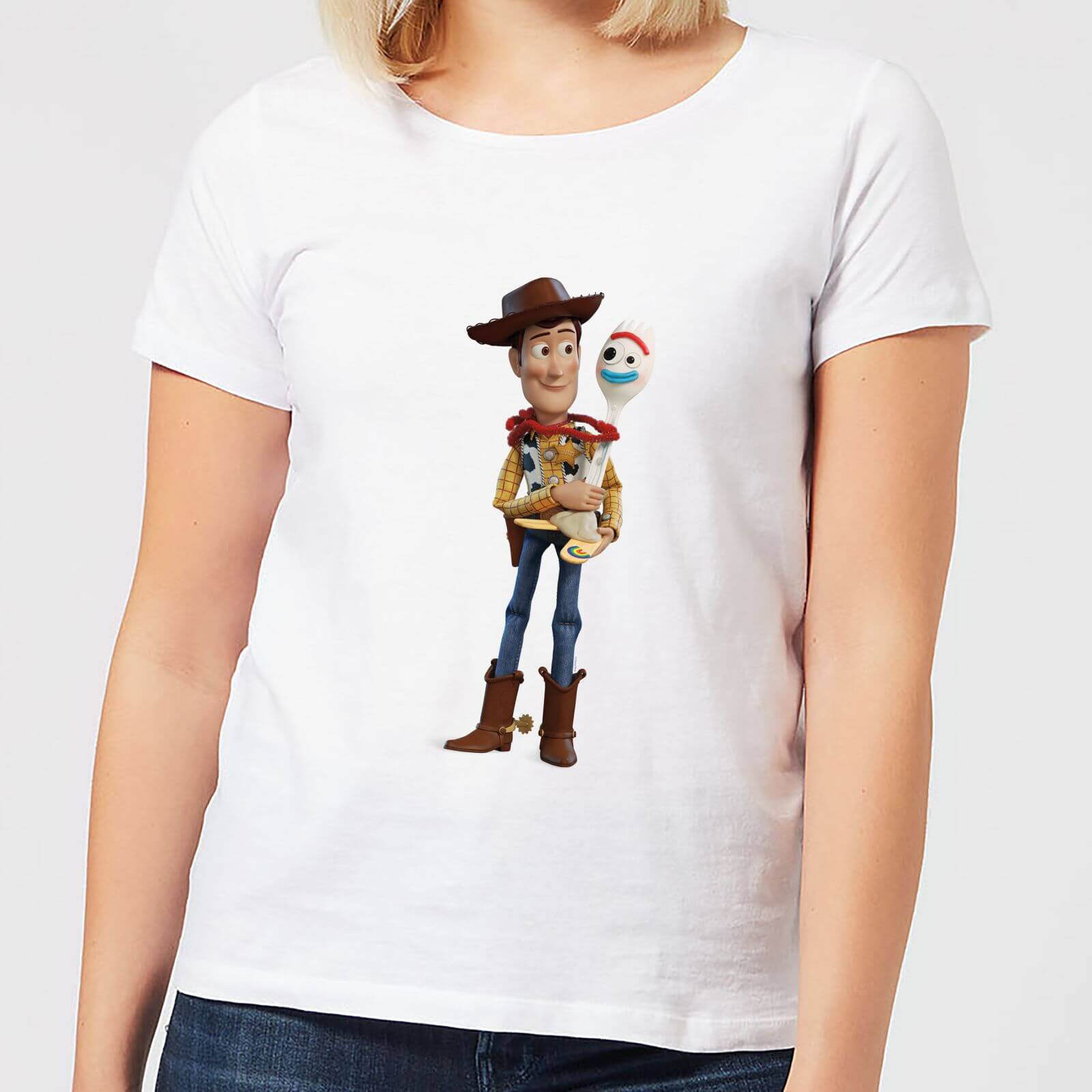 Toy Story 4 Woody And Forky Women's T-Shirt - White - M - White