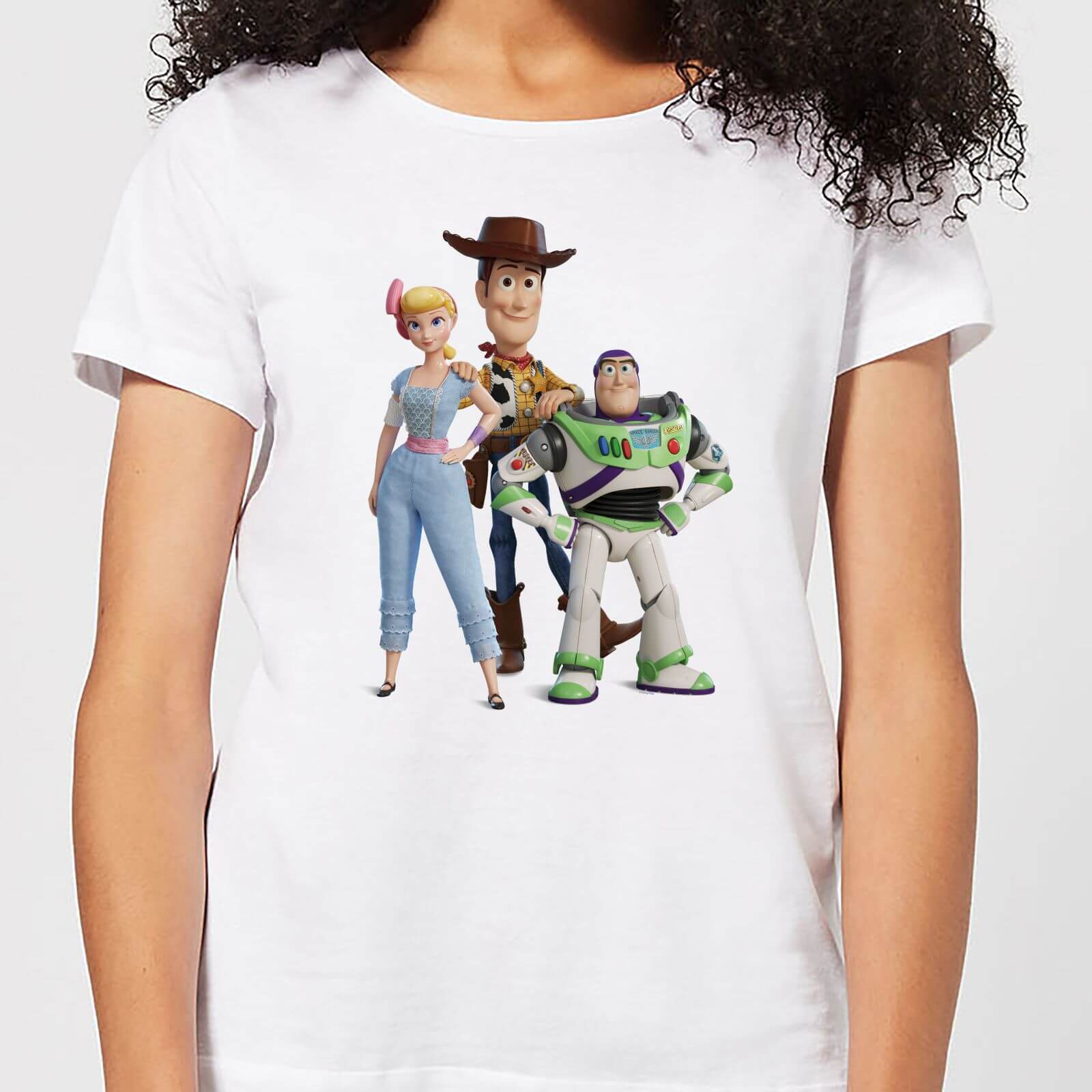 Toy Story 4 Woody Buzz And Bo Women's T-Shirt - White - S - White
