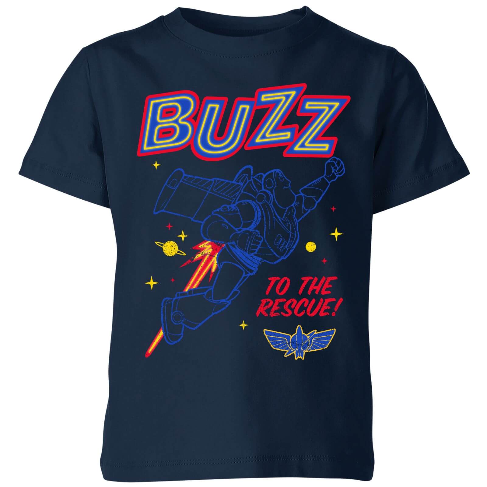 Toy Story 4 Buzz To The Rescue Kids' T-Shirt - Navy - 3-4 Years