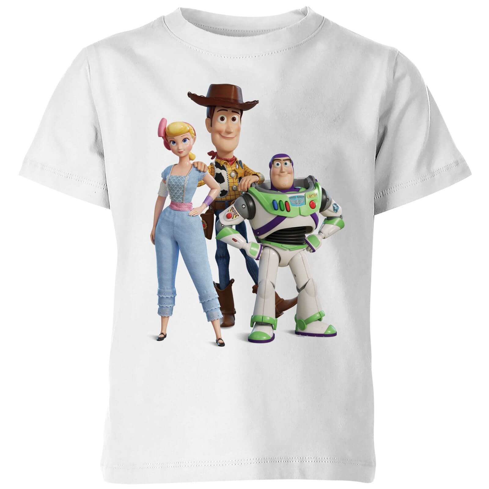 Toy Story 4 Woody Buzz And Bo Kids' T-Shirt - White - 3-4 Years - White