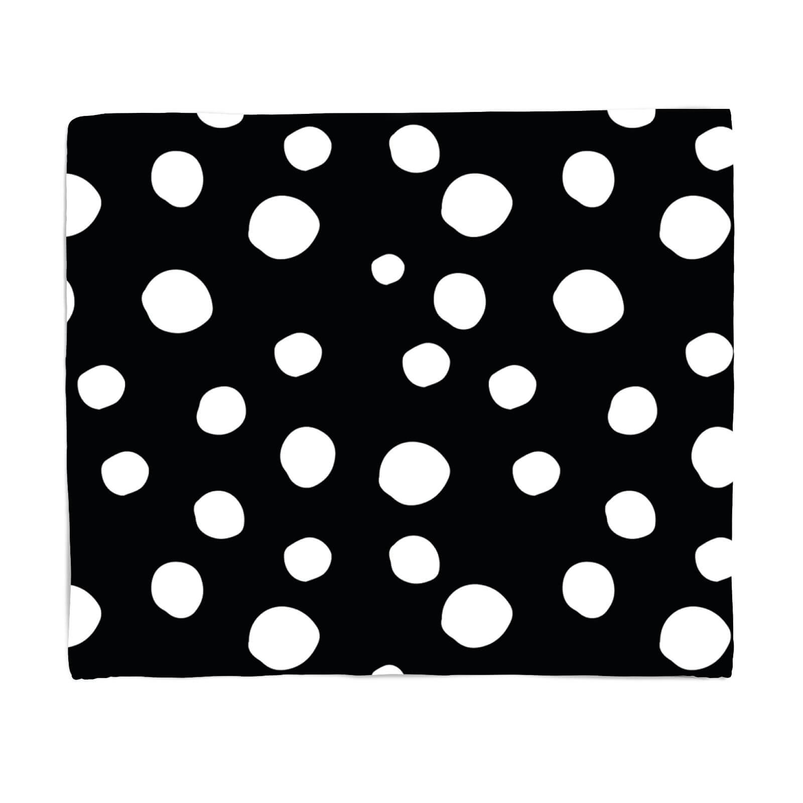 Black And White Spots Fleece Blanket