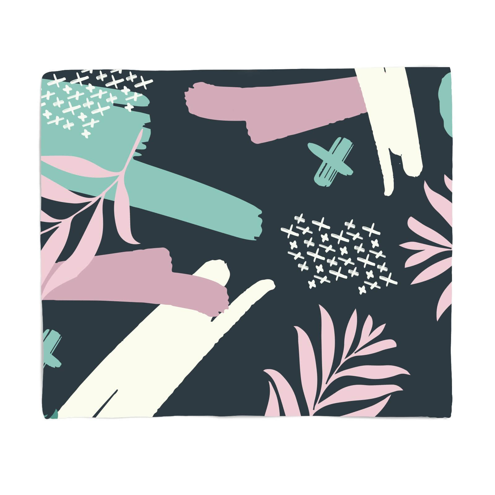 Dark Splashes And Dashes Fleece Blanket