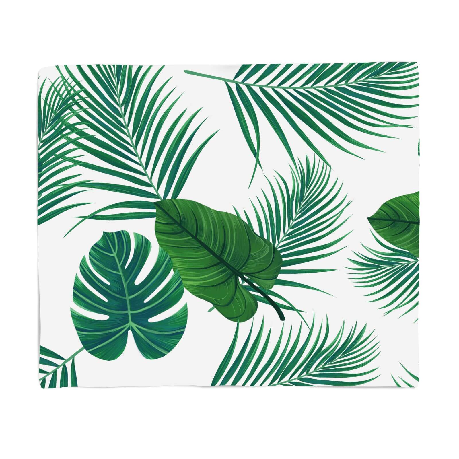 Tropical Leaves Fleece Blanket - S