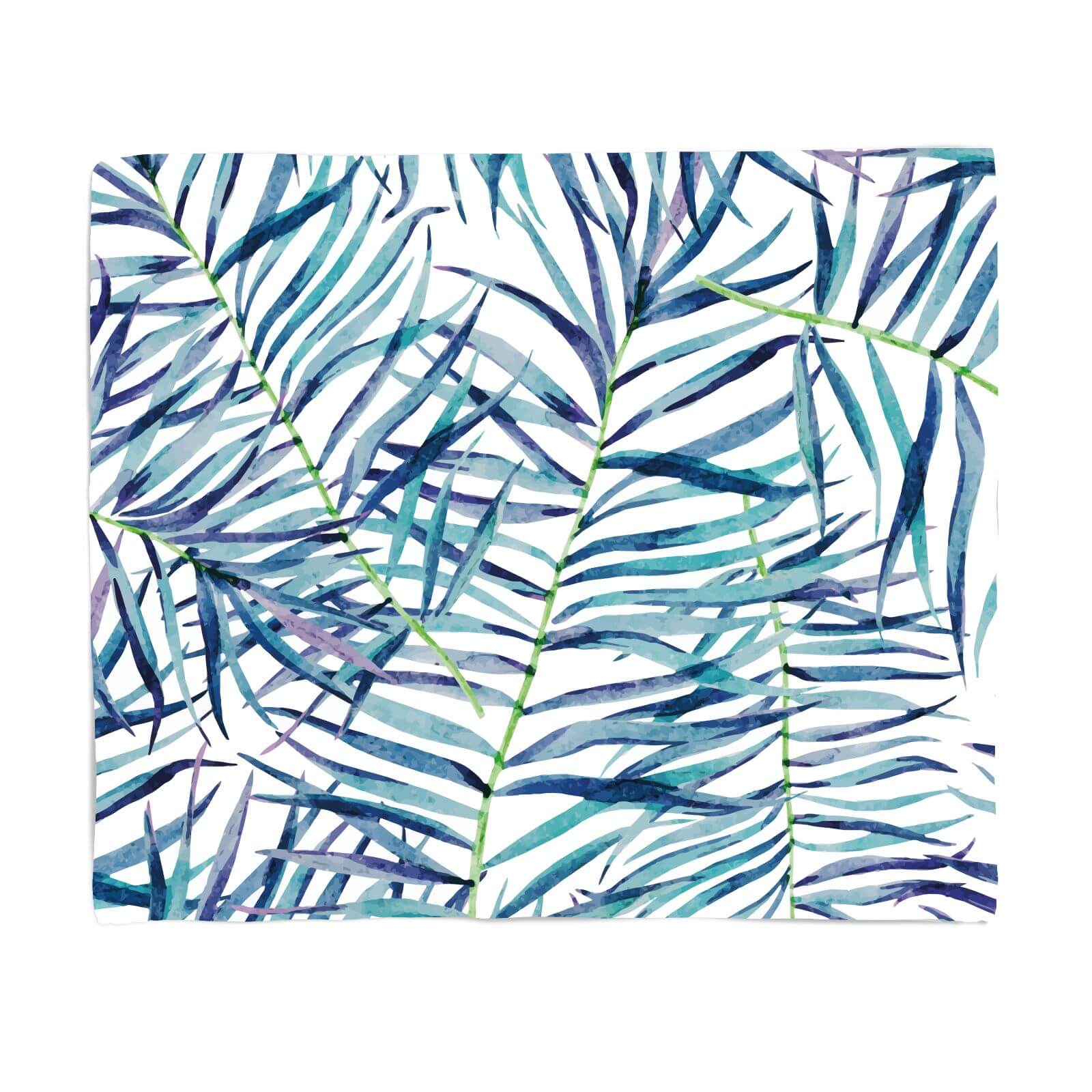 Blue Leaves Fleece Blanket