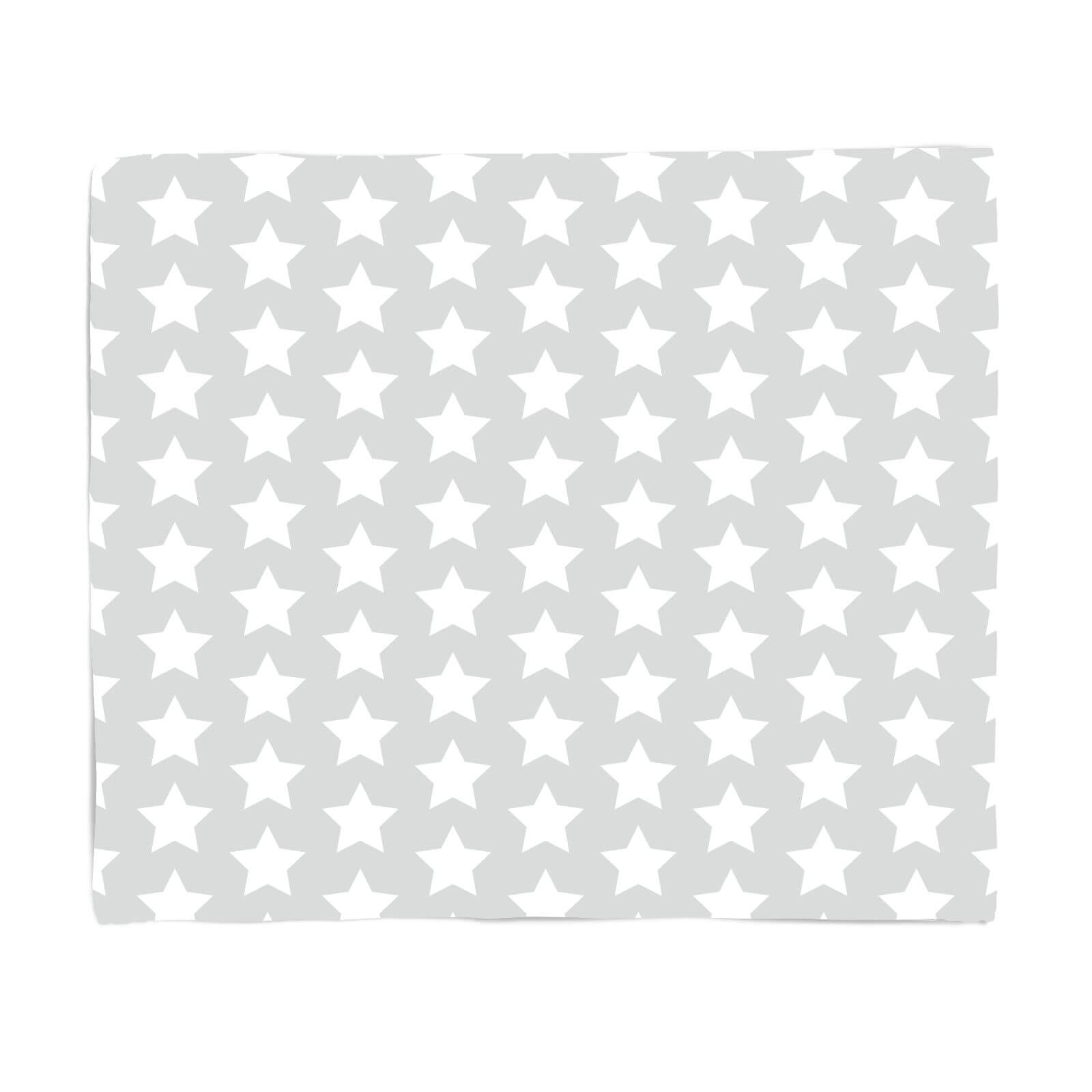 Grey Stars Fleece Blanket