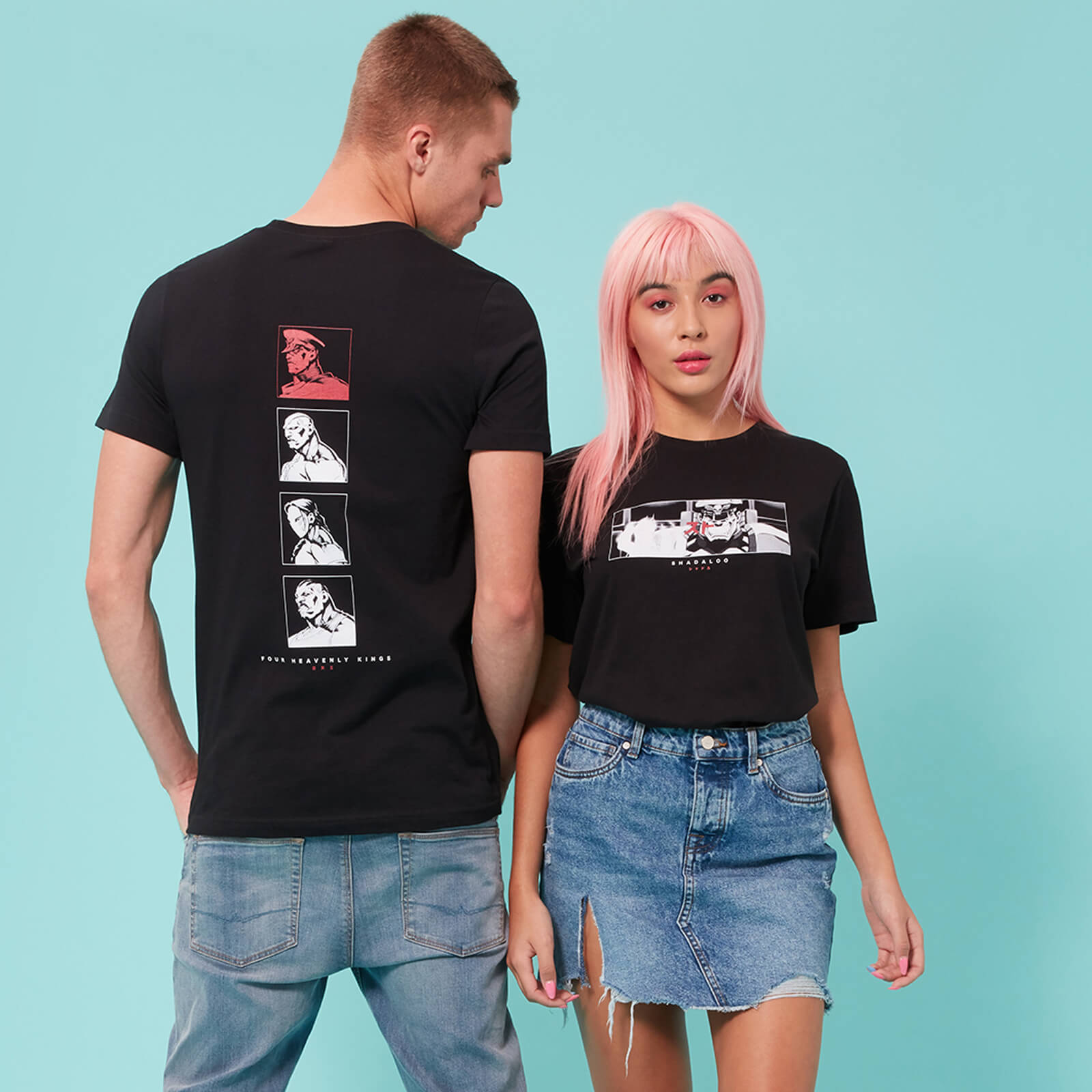 Street Fighter Arcade Heavenly Kings Unisex T-Shirt - Black - M - Black