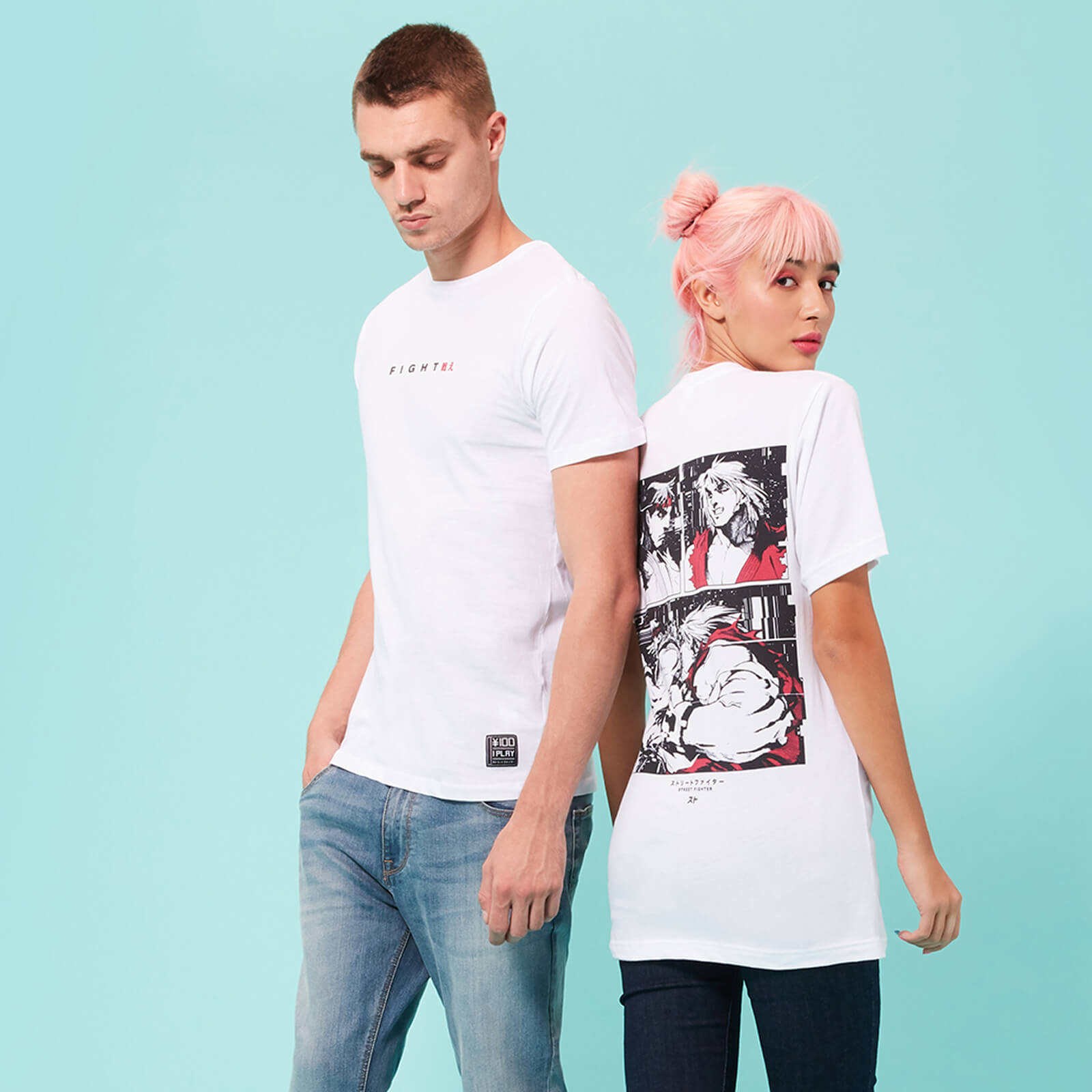 Street Fighter Arcade Fight Unisex T-Shirt - White - S - White