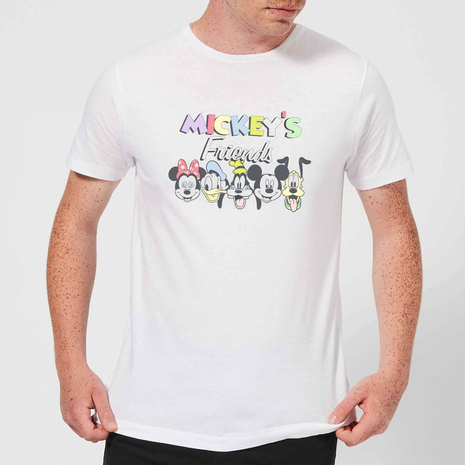 Disney Mickey's Friends Men's T-Shirt - White - XL