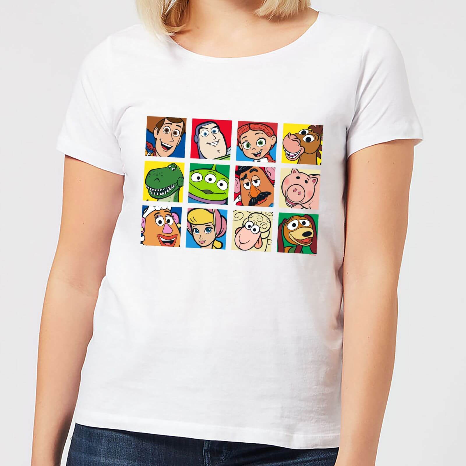 Disney Toy Story Face Collage Women's T-Shirt - White - XXL