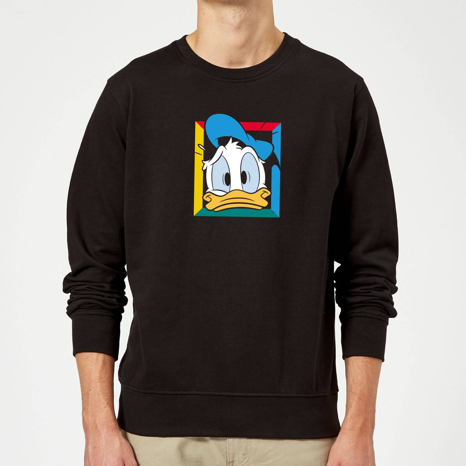 Disney Donald Face Sweatshirt - Black - XXL