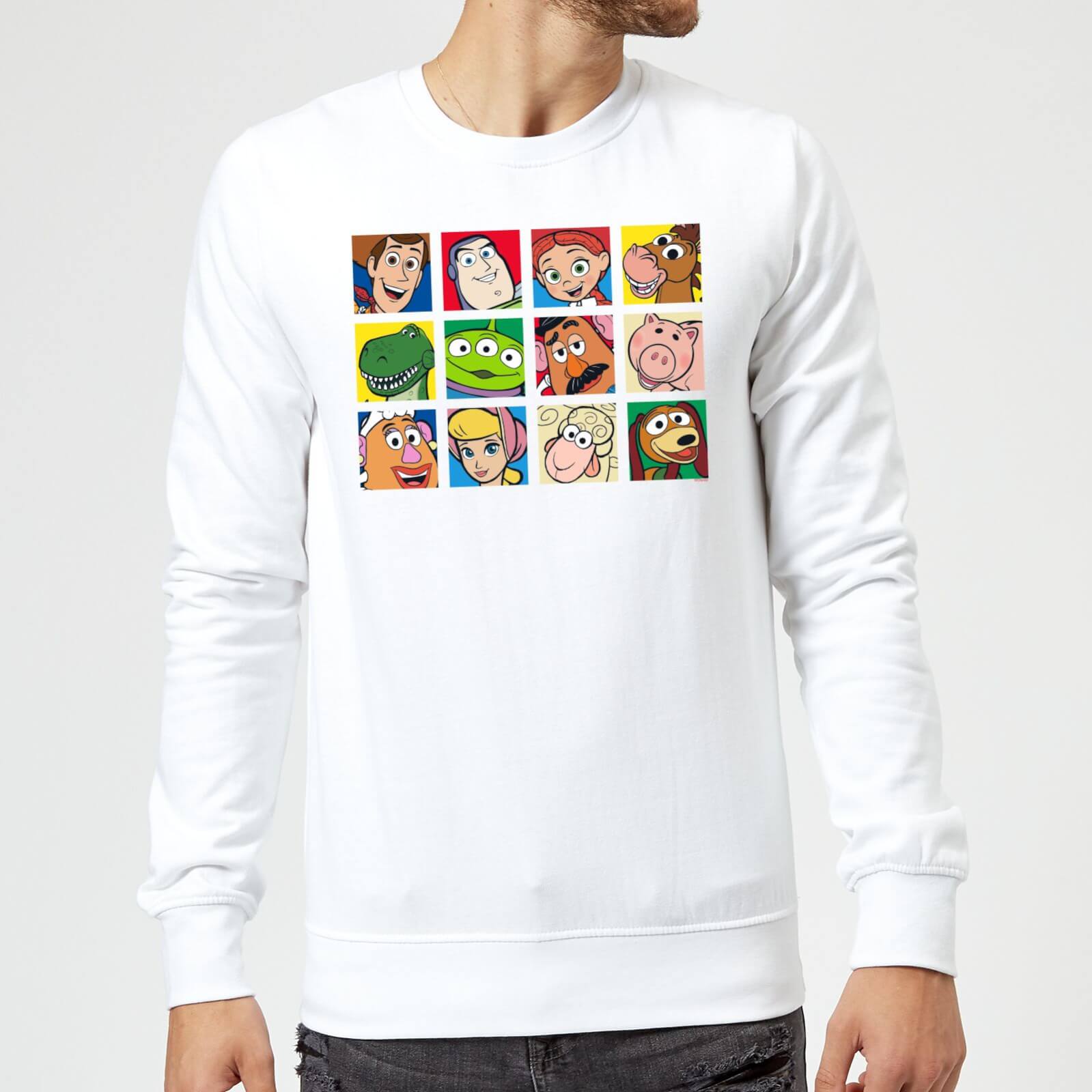 Disney Toy Story Face Collage Sweatshirt - White - XXL
