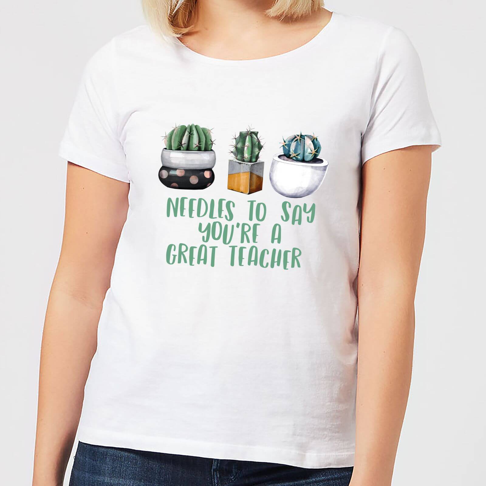 Needles To Say You're A Great Teacher Women's T-Shirt - White - S - White