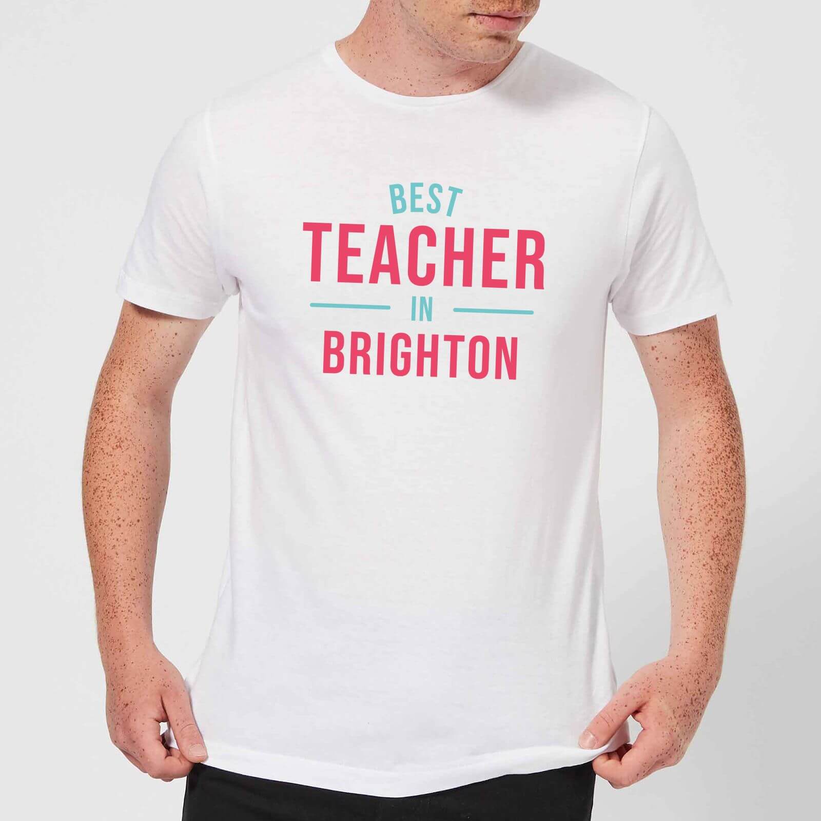 Best Teacher In Brighton Men's T-Shirt - White - XXL - White