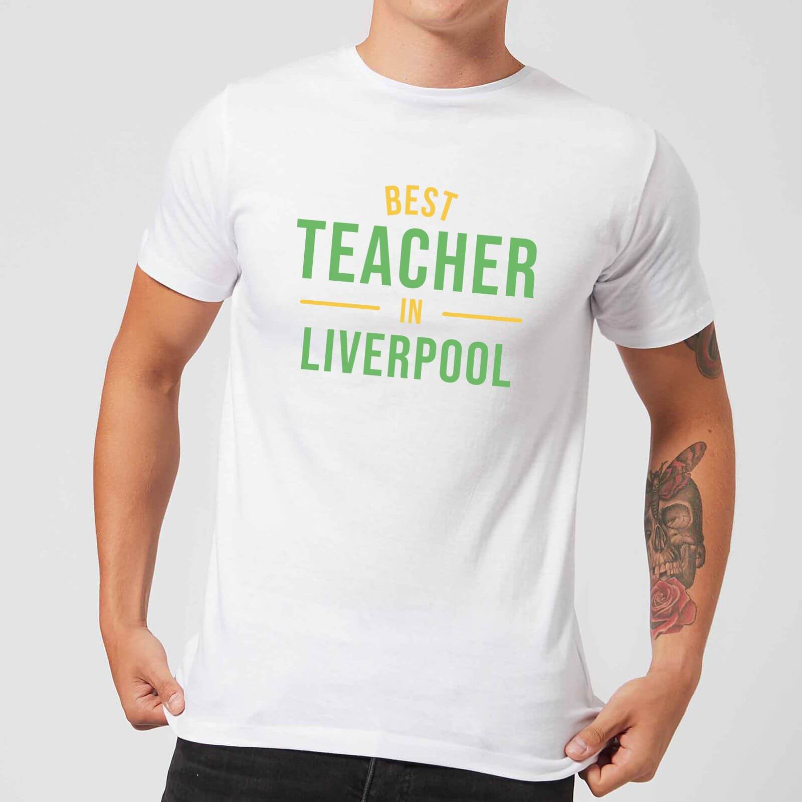 Best Teacher In Liverpool Men's T-Shirt - White - S - White