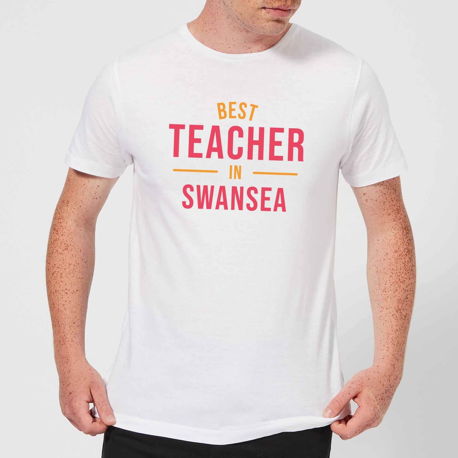 Best Teacher In Swansea Men's T-Shirt - White - S - White