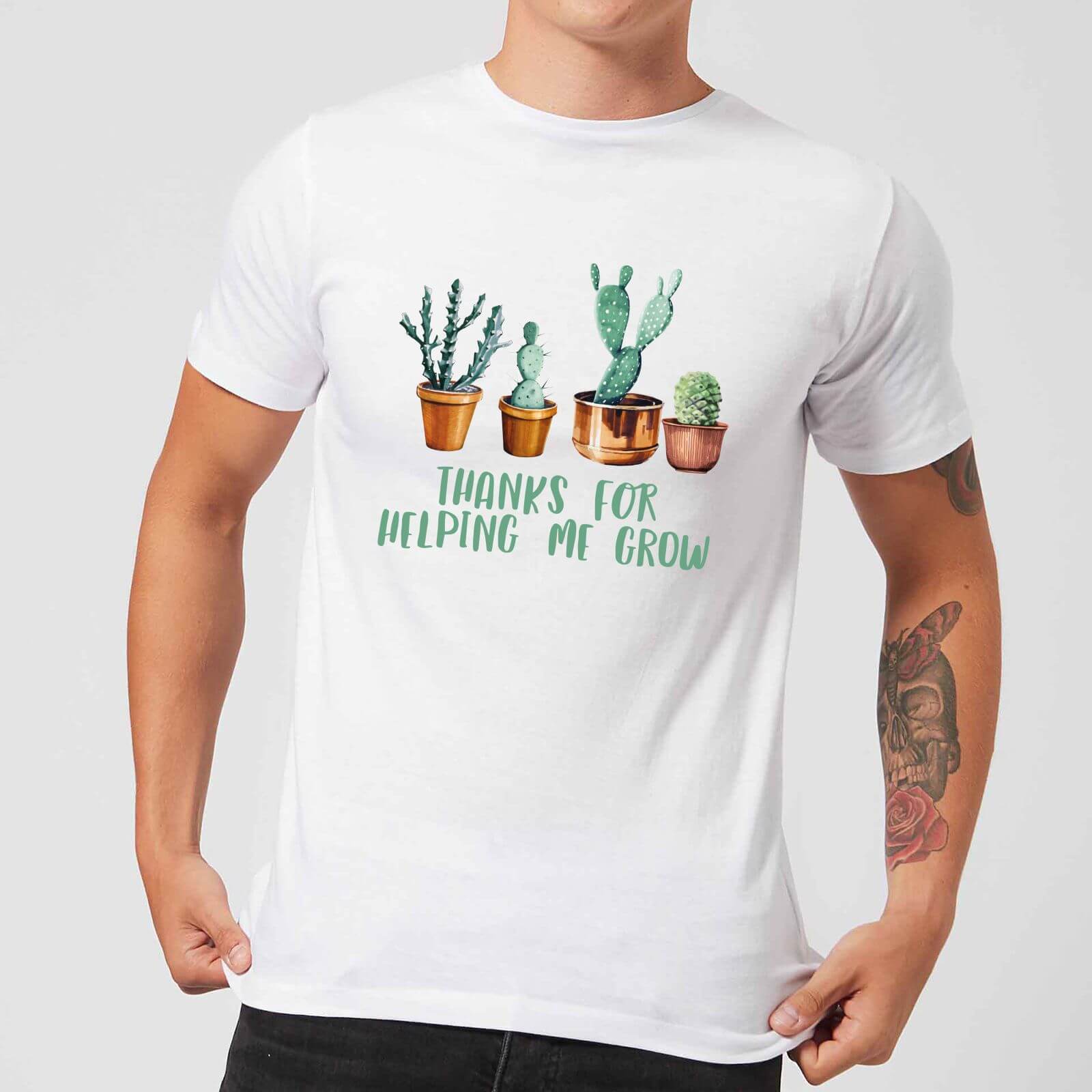 Thanks For Helping Me Grow Men's T-Shirt - White - S - White