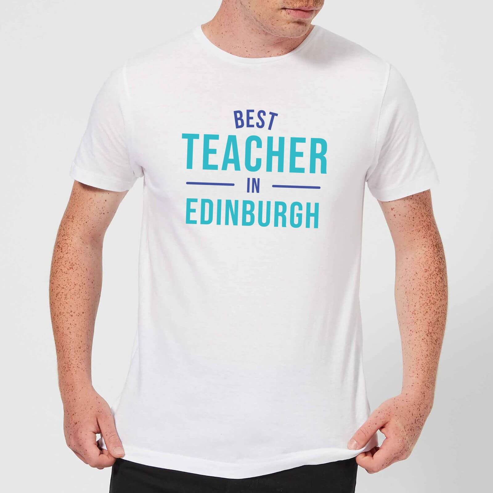 Best Teacher In Edinburgh Men's T-Shirt - White - M - White