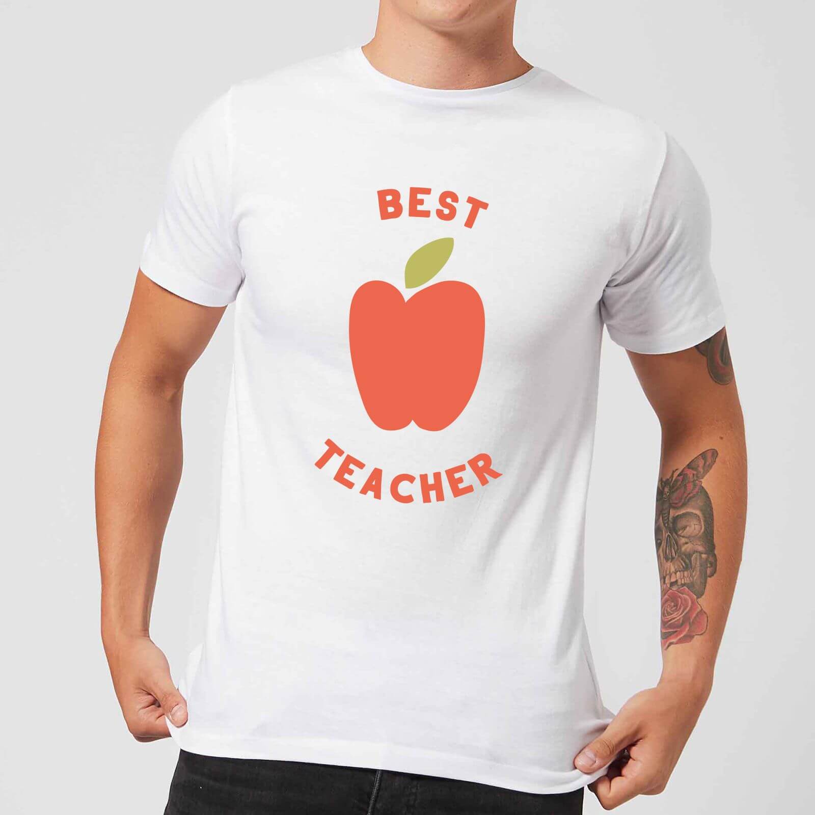 Best Teacher Apple Men's T-Shirt - White - S - White