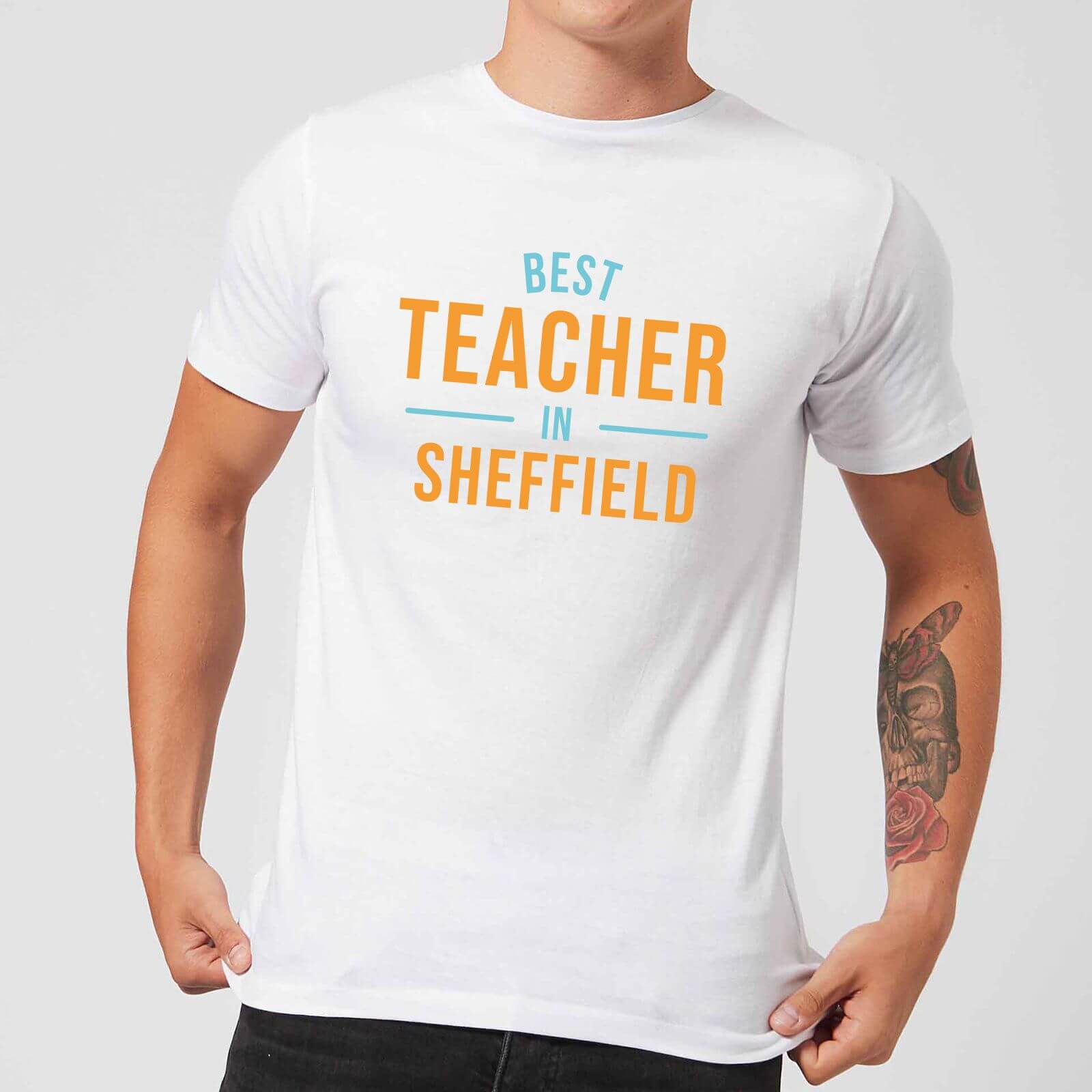 Best Teacher In Sheffield Men's T-Shirt - White - L - White