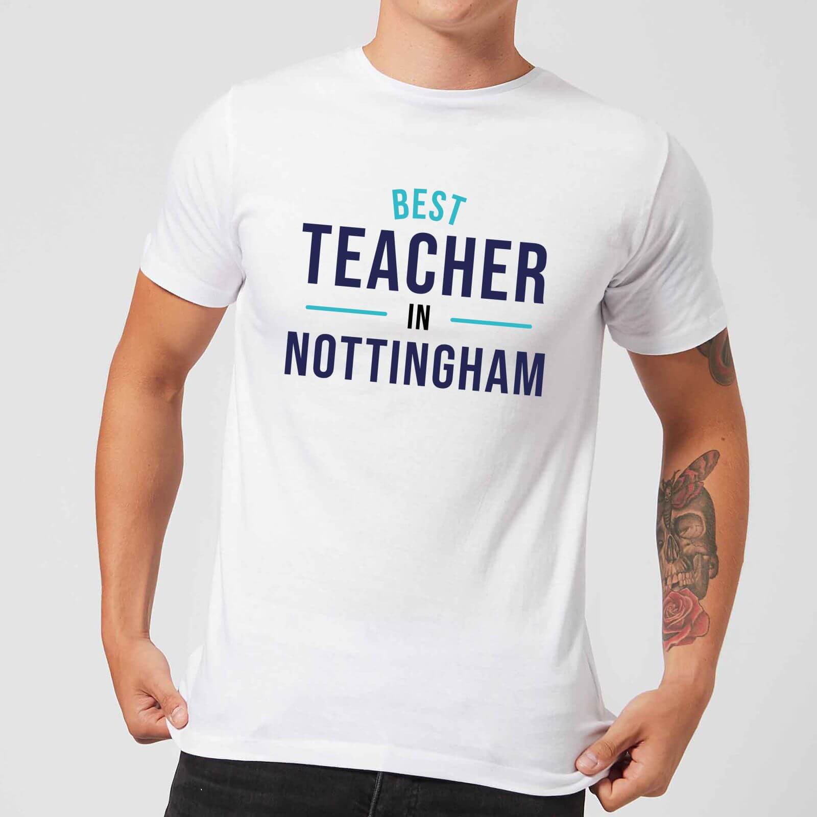 Best Teacher In Nottingham Men's T-Shirt - White - S - White