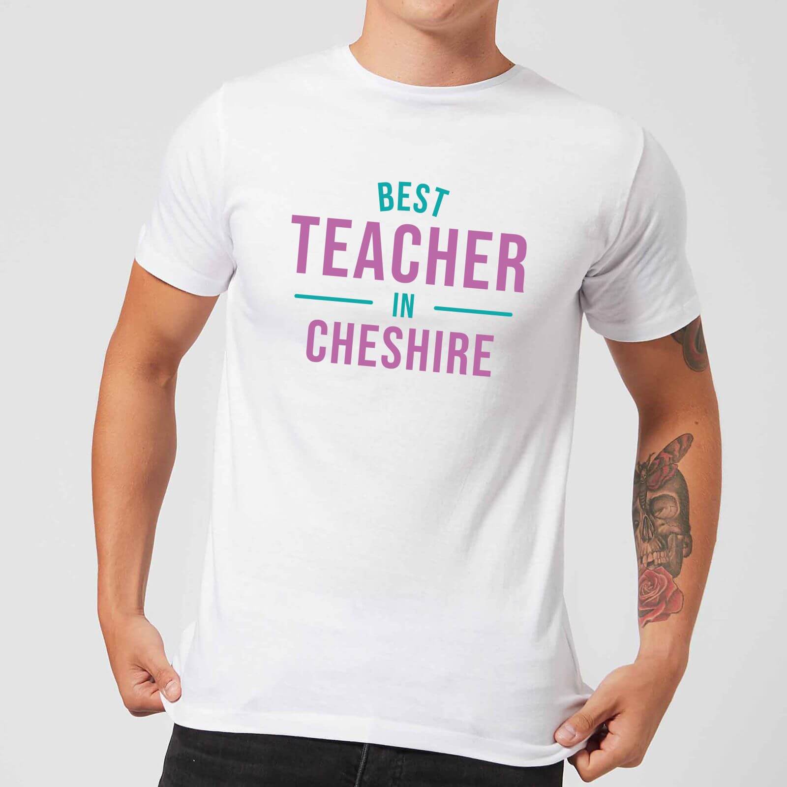Best Teacher In Cheshire Men's T-Shirt - White - M