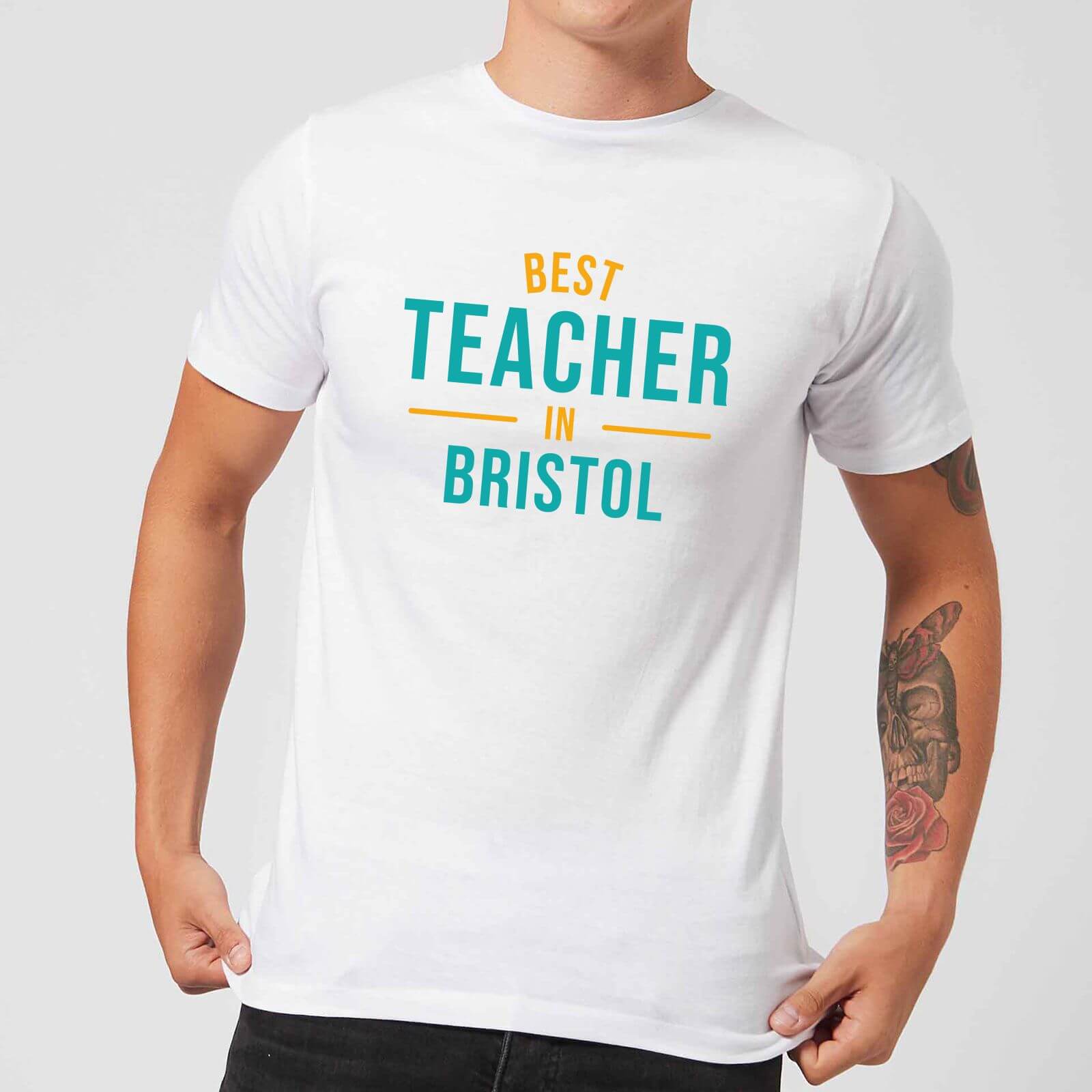 Best Teacher In Bristol Men's T-Shirt - White - L - White
