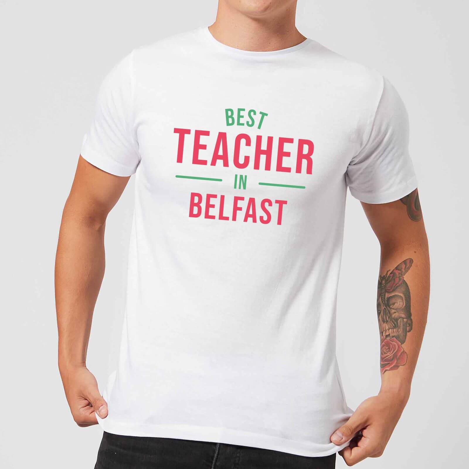Best Teacher In Belfast Men's T-Shirt - White - M - White