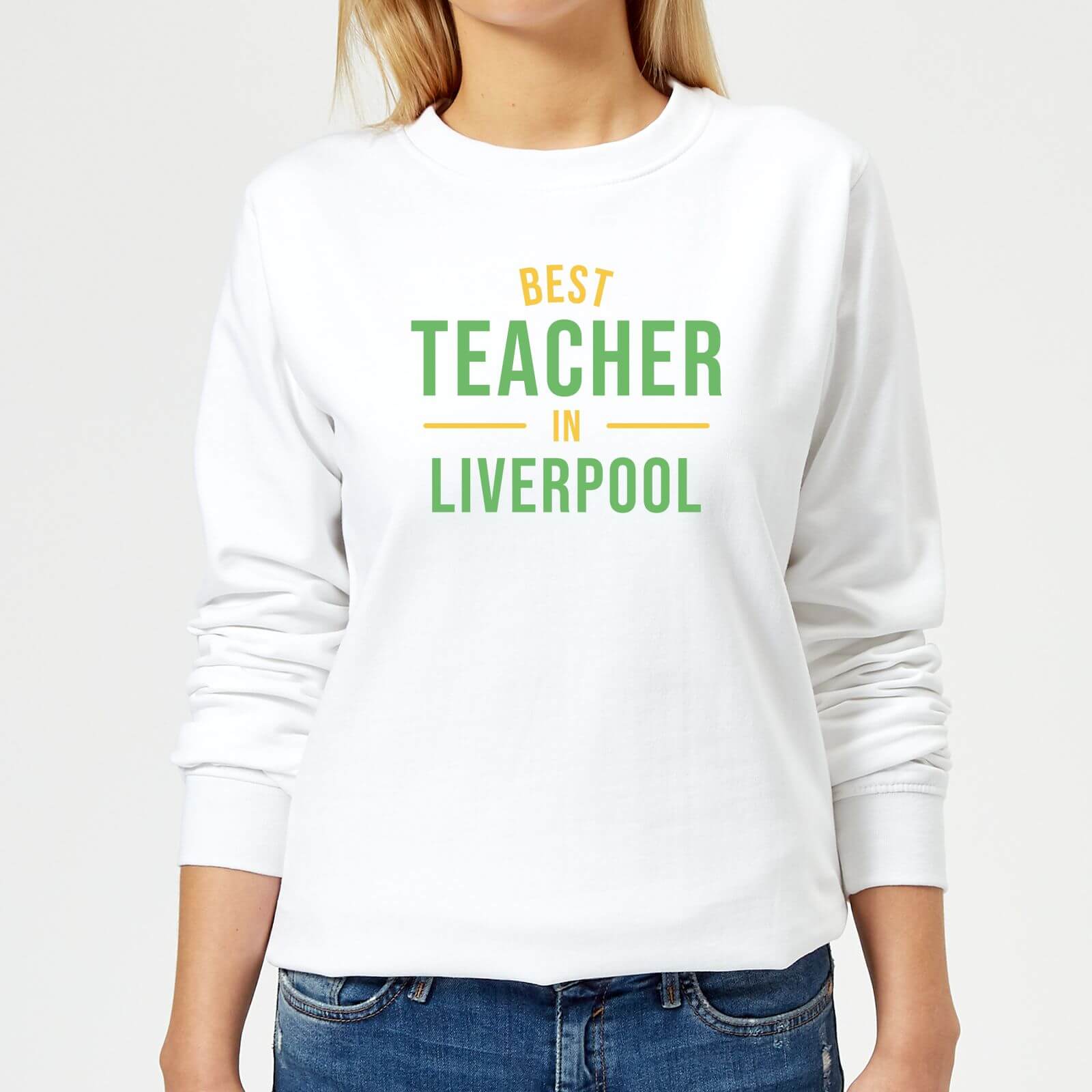 Best Teacher In Liverpool Women's Sweatshirt - White - S - White