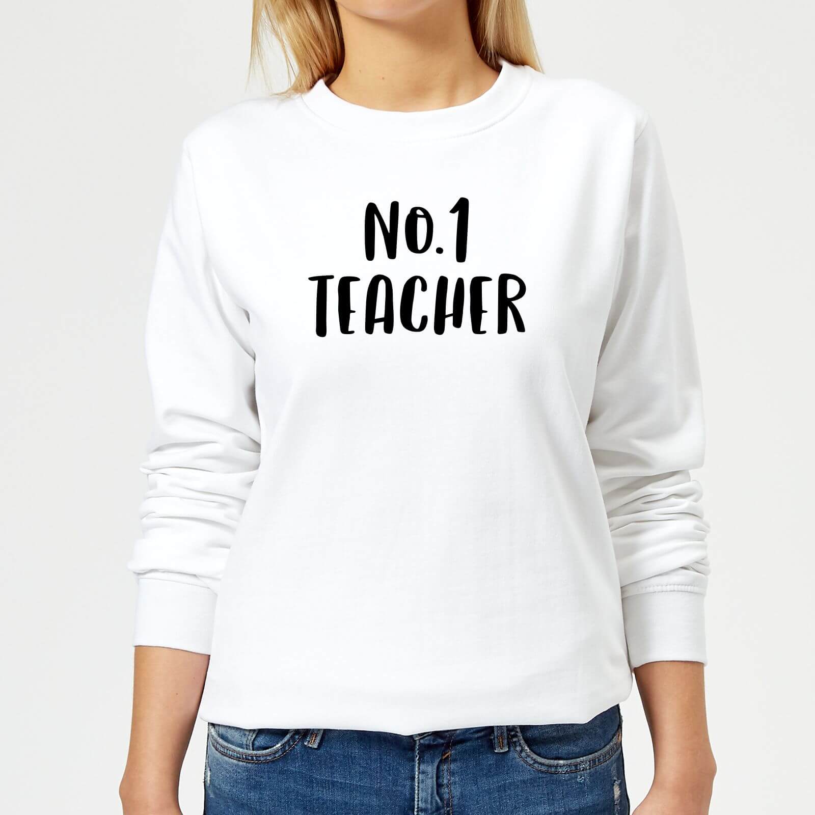 No.1 Teacher Women's Sweatshirt - White - XS - White