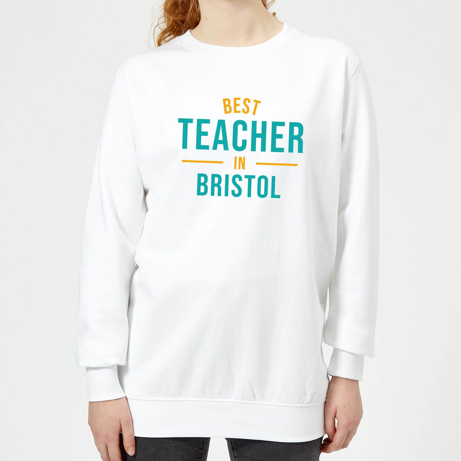 Best Teacher In Bristol Women's Sweatshirt - White - S - White
