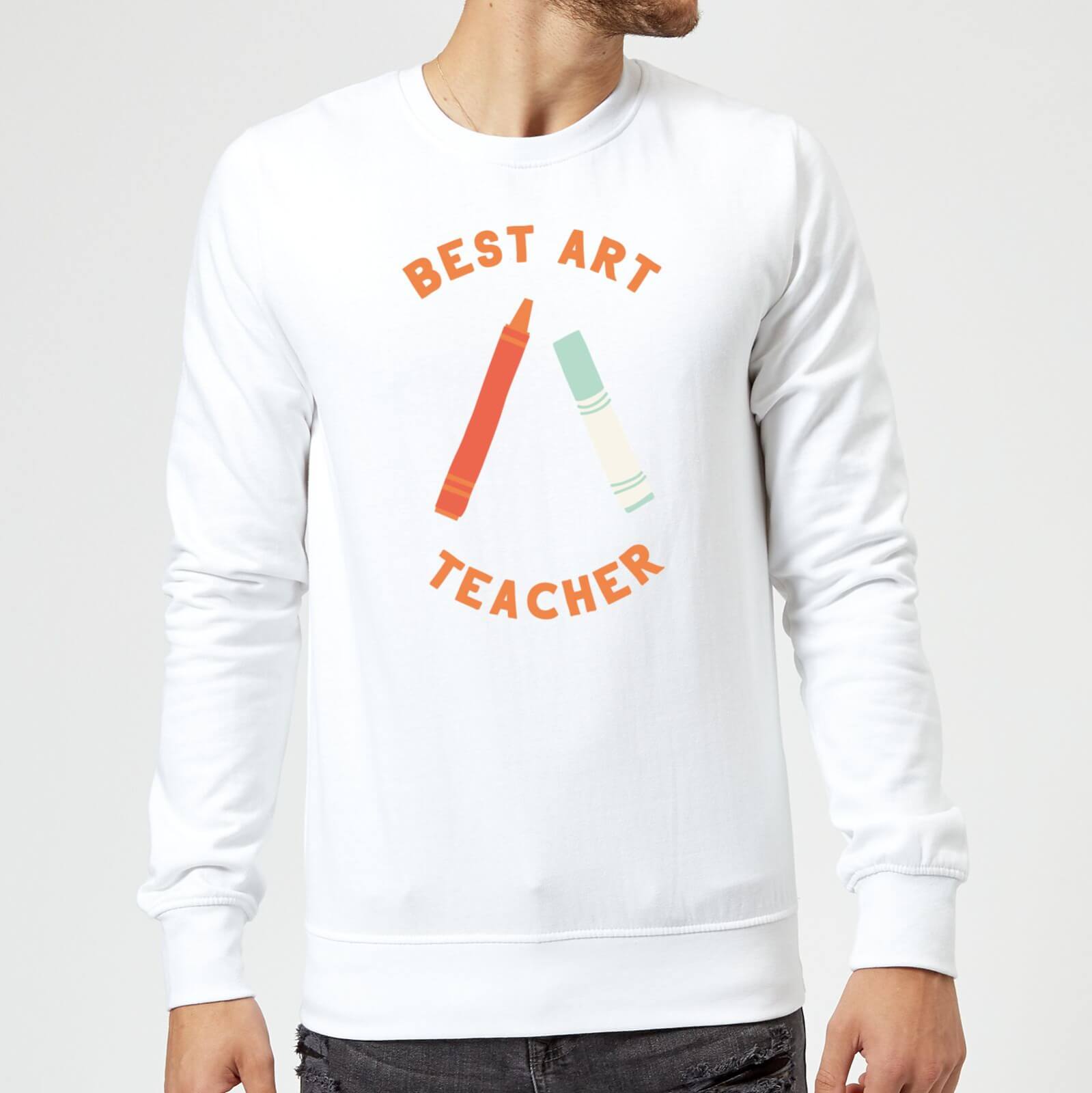 Best Art Teacher Sweatshirt - White - L - White