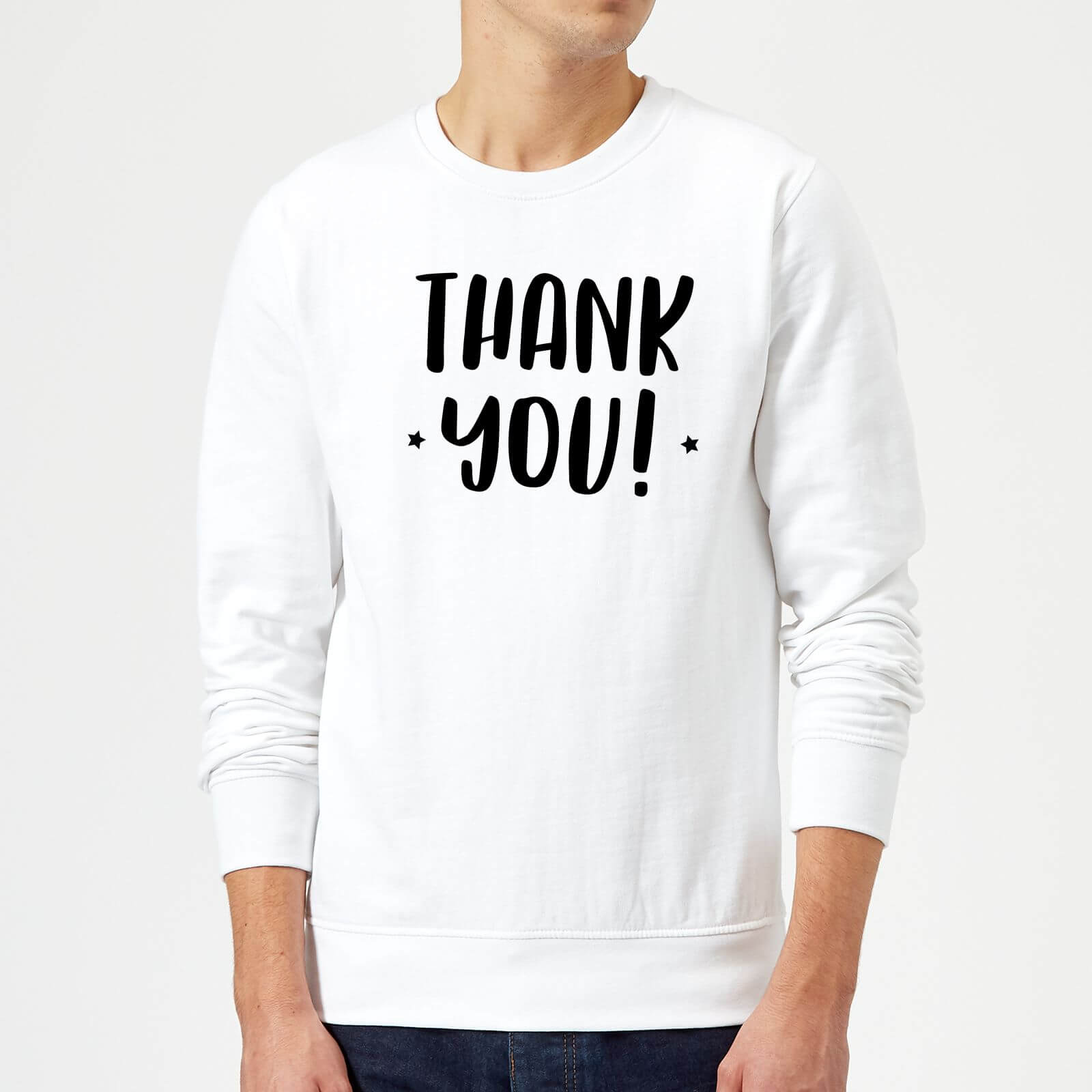 Thank You! Sweatshirt - White - M - White
