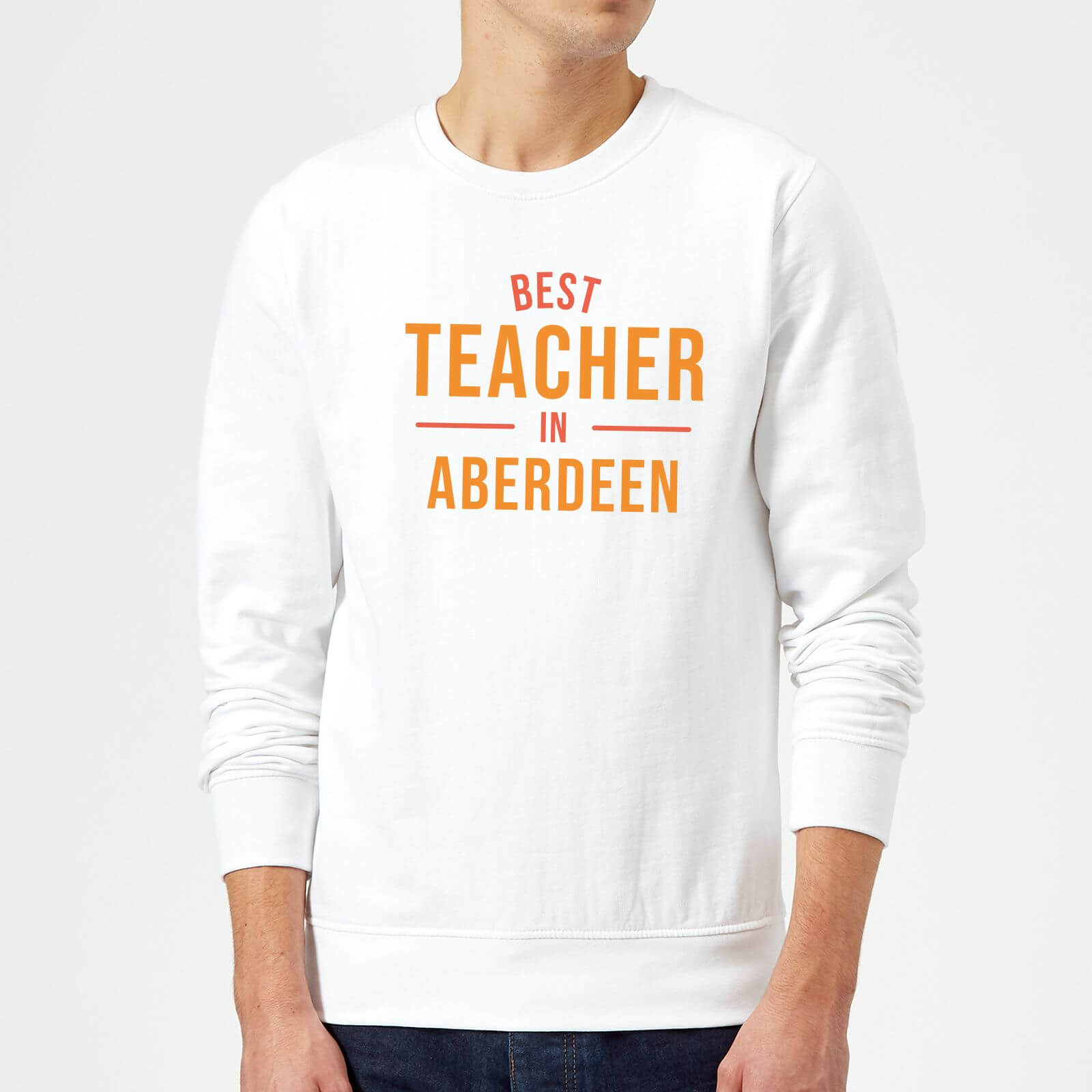 Best Teacher In Aberdeen Sweatshirt - White - M