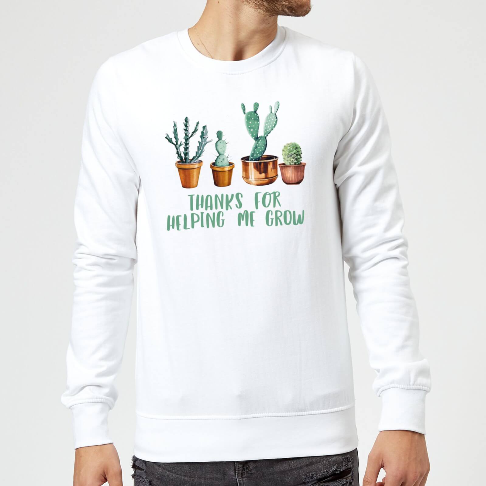Thanks For Helping Me Grow Sweatshirt - White - S - White