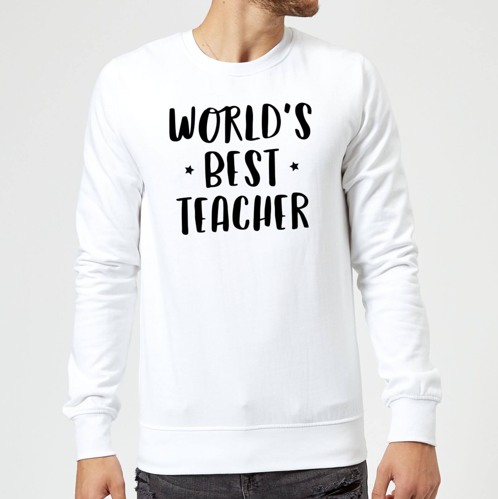 World's Best Teacher Sweatshirt - White - XXL - White