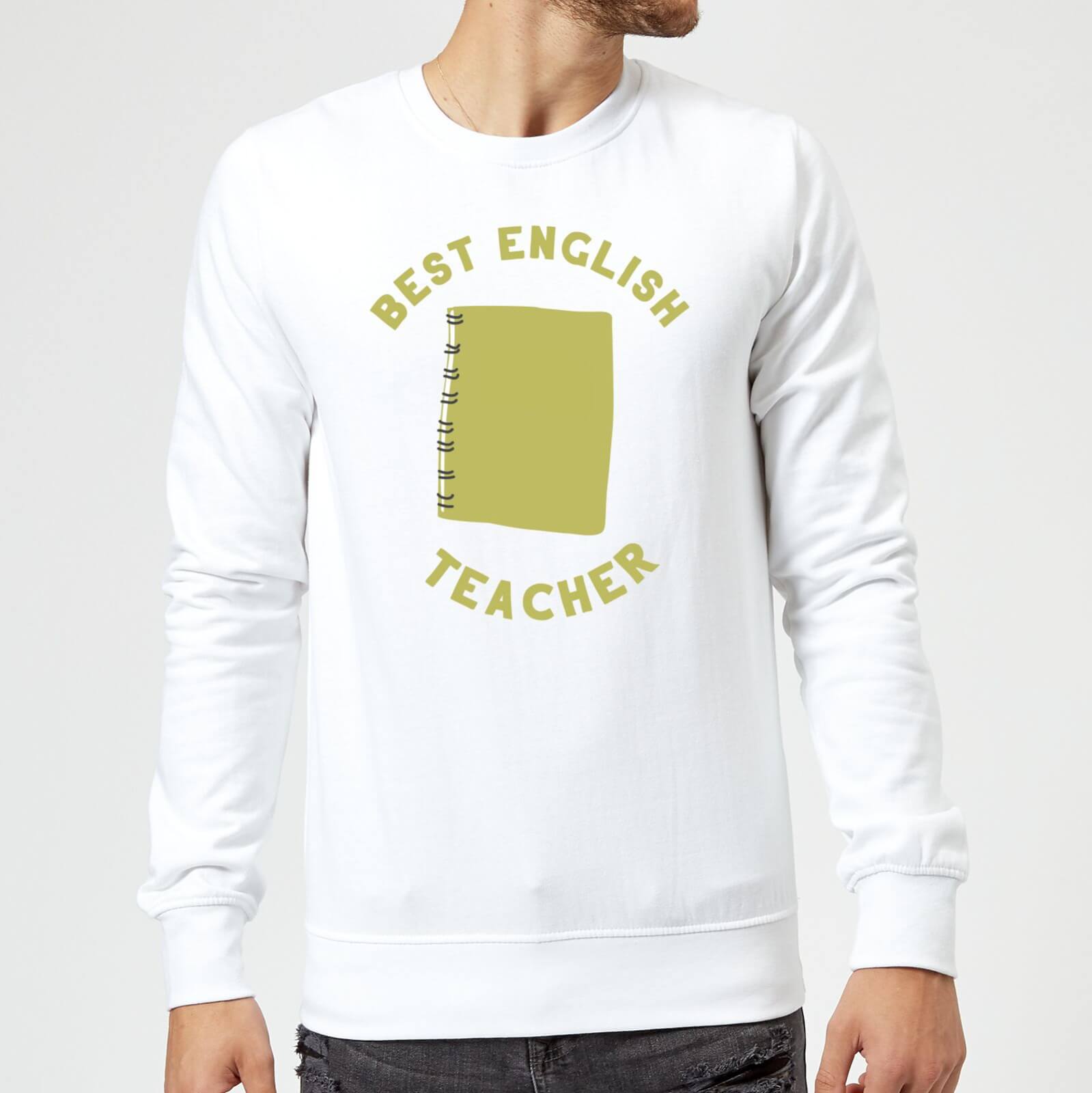 Best English Teacher Sweatshirt - White - S - White