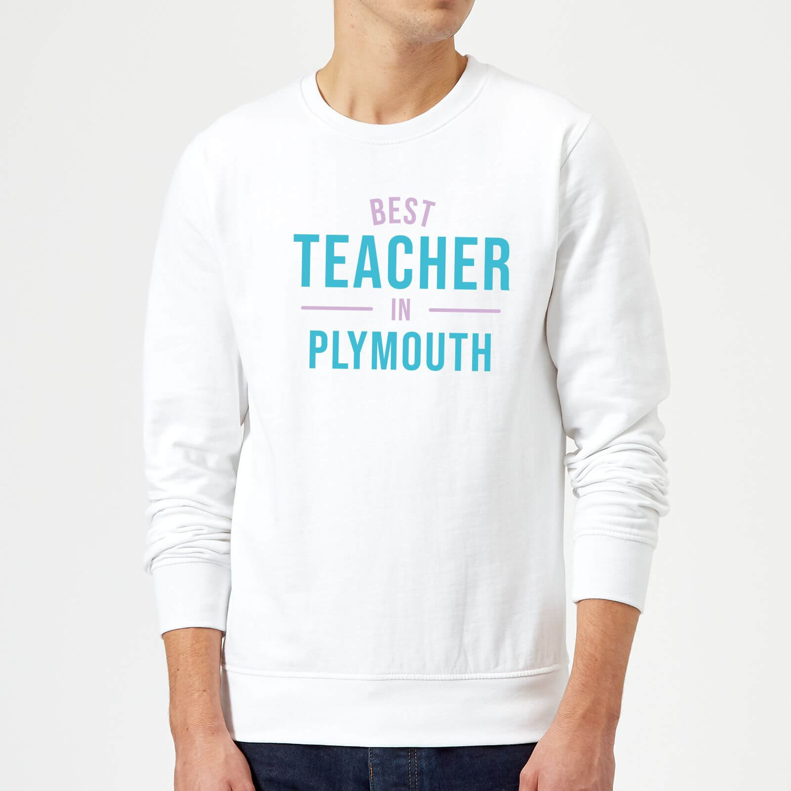 Best Teacher In Plymouth Sweatshirt - White - M - White