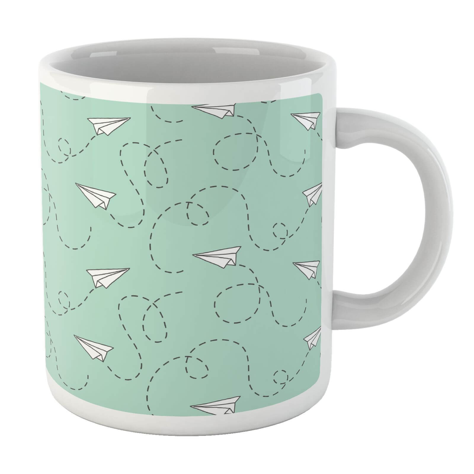 Paper Airplane Mug Green