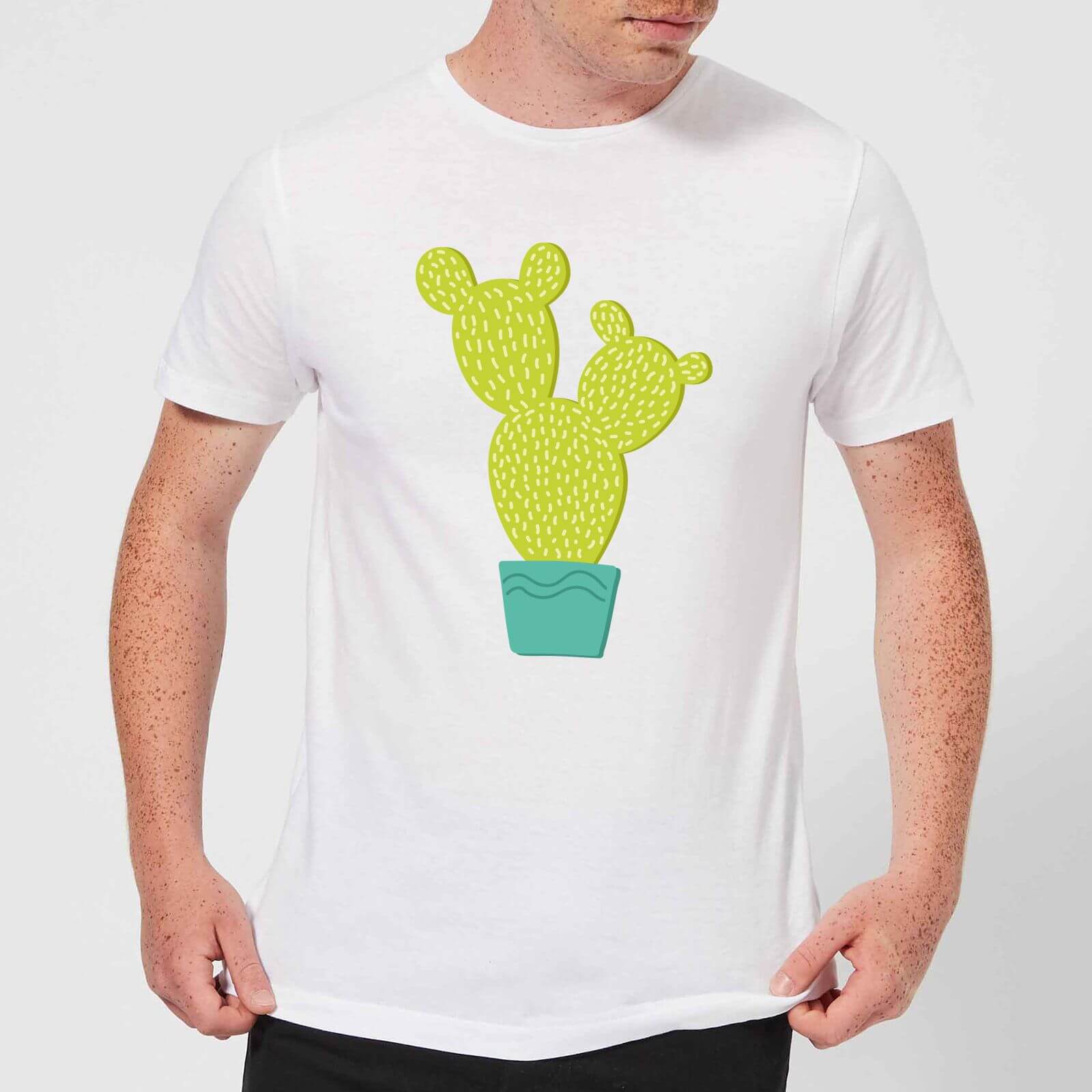 Tall Cactus Men's T-Shirt - White - S - White