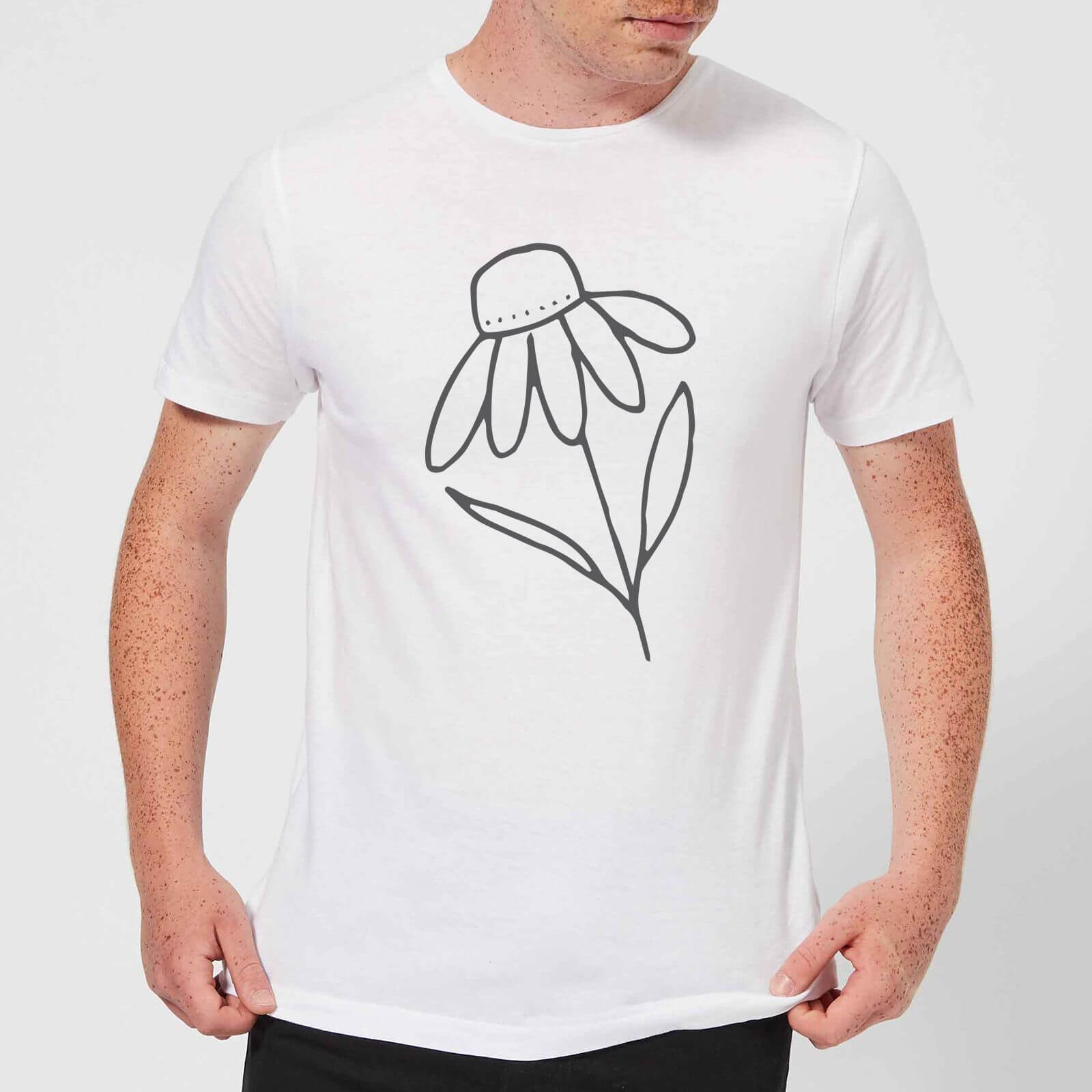 Flower Men's T-Shirt - White - XXL - White