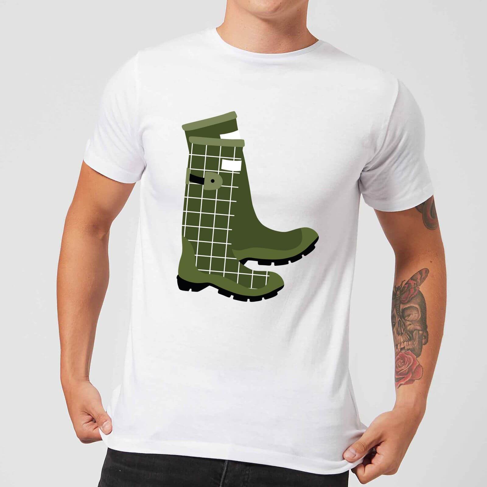 Wellies Men's T-Shirt - White - M - White