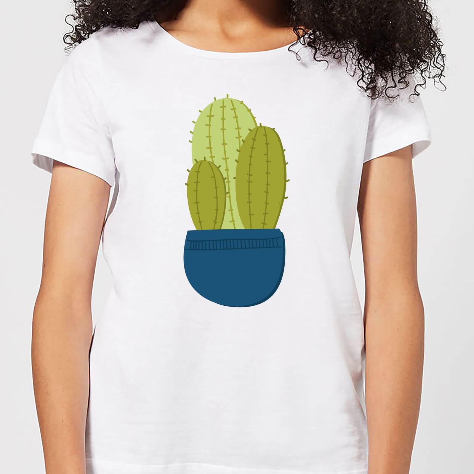 Three Potted Cacti Women's T-Shirt - White - XL - White