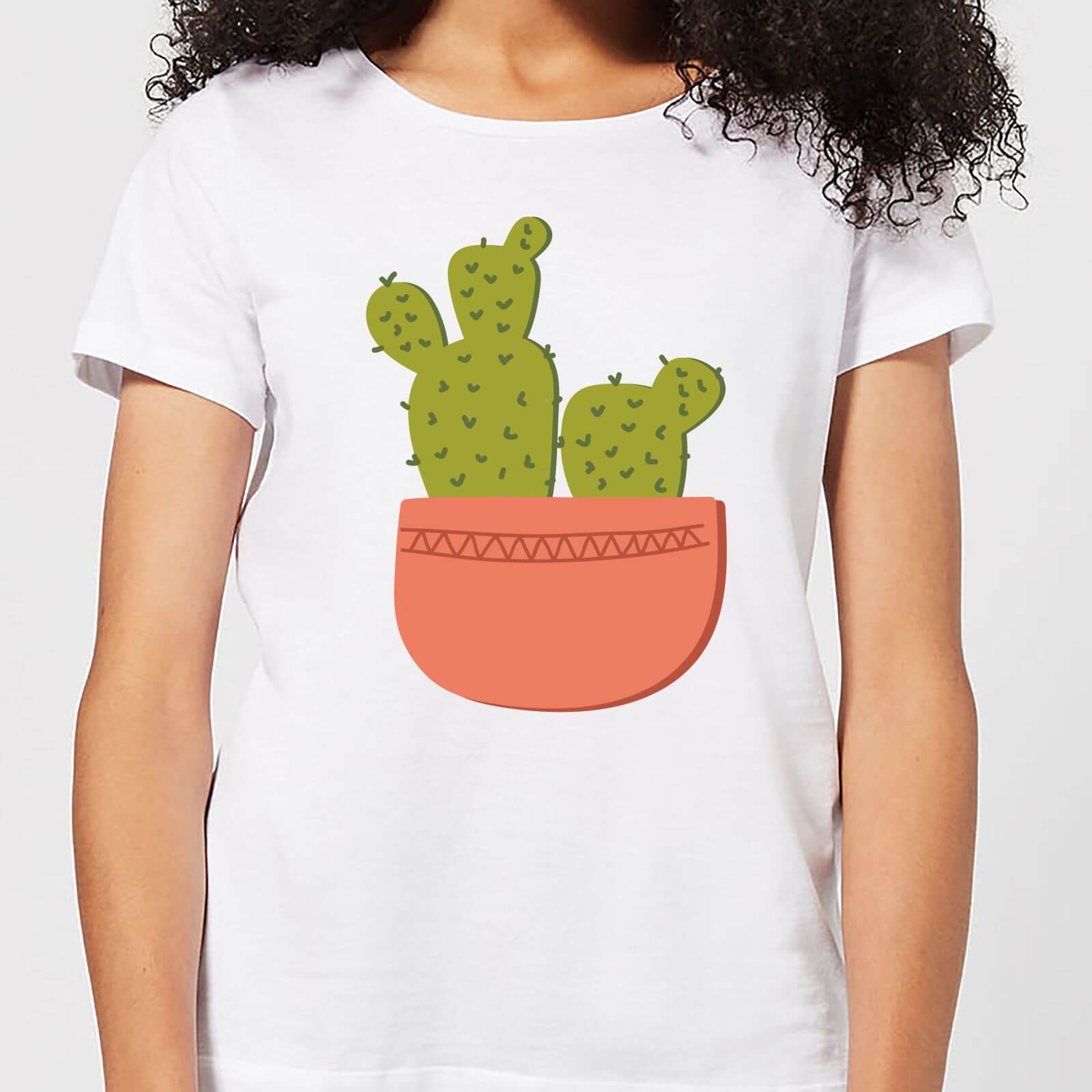Two Potted Cacti Women's T-Shirt - White - S - White