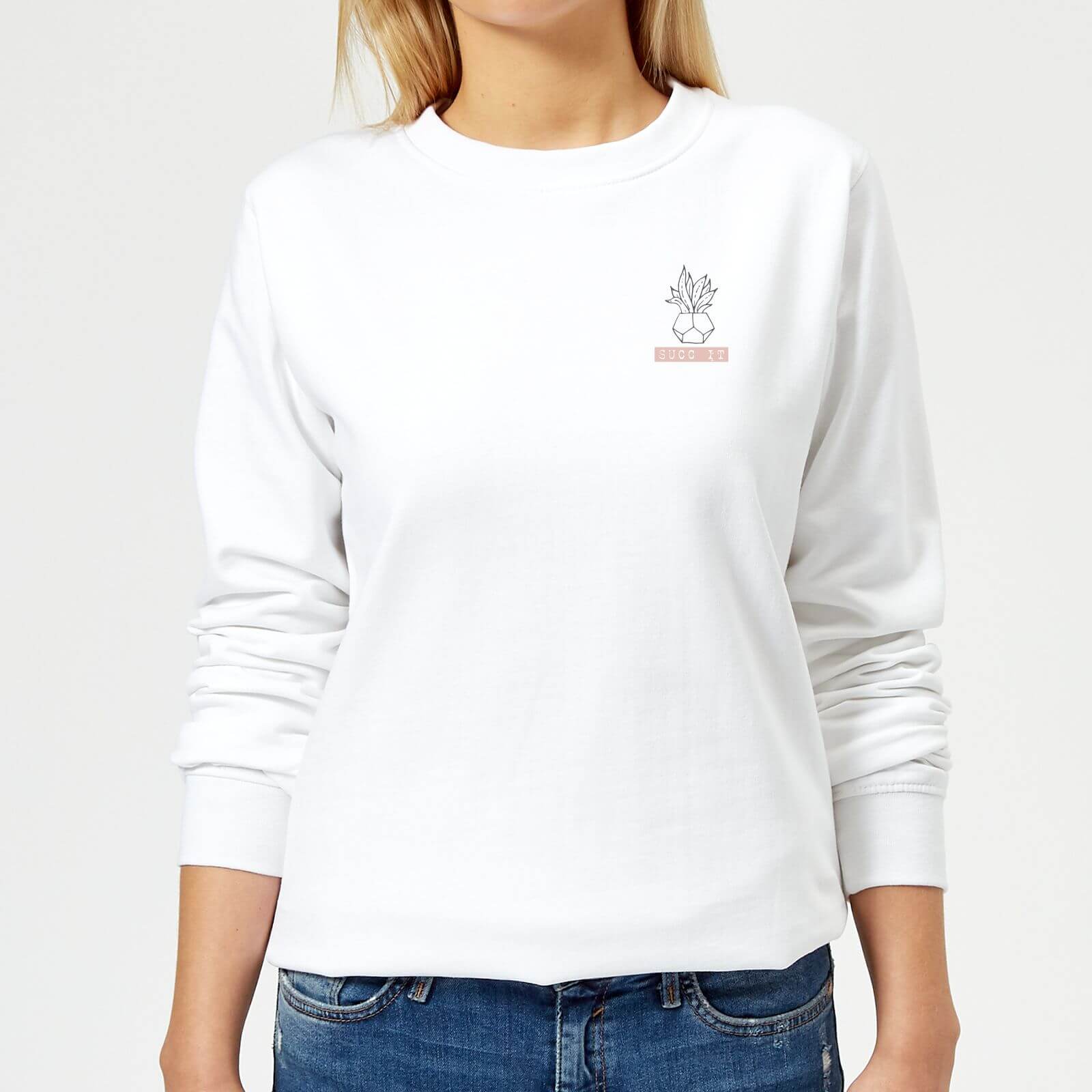 Pocket Succ It Women's Sweatshirt - White - S - White