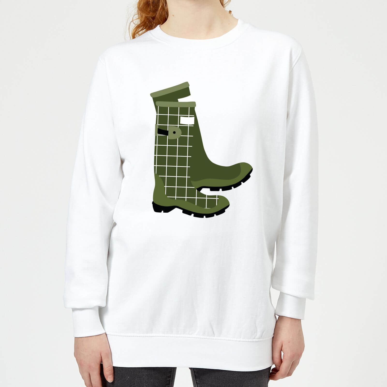 Wellies Women's Sweatshirt - White - XS
