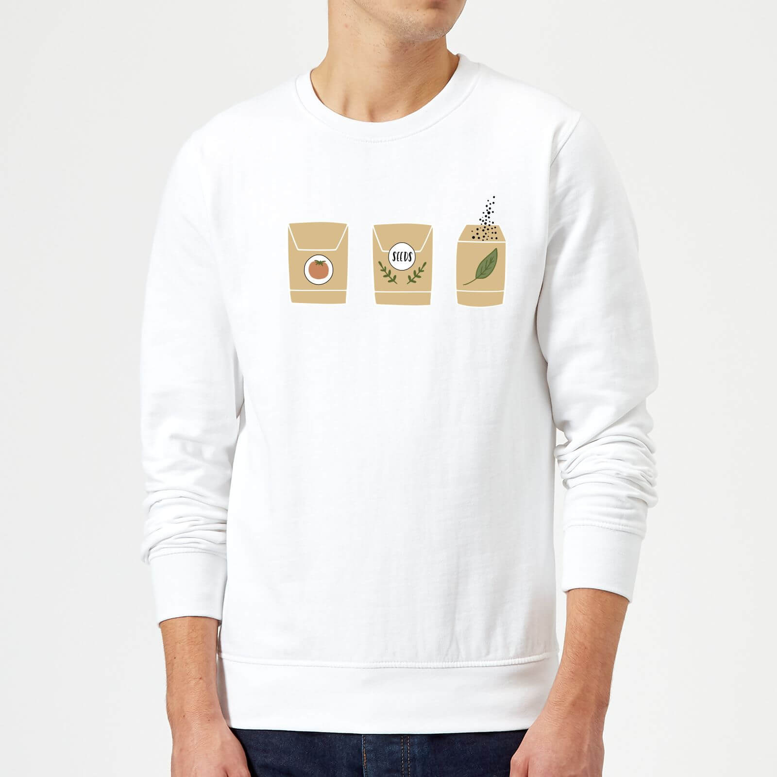 Seed Packets Sweatshirt - White - M - White
