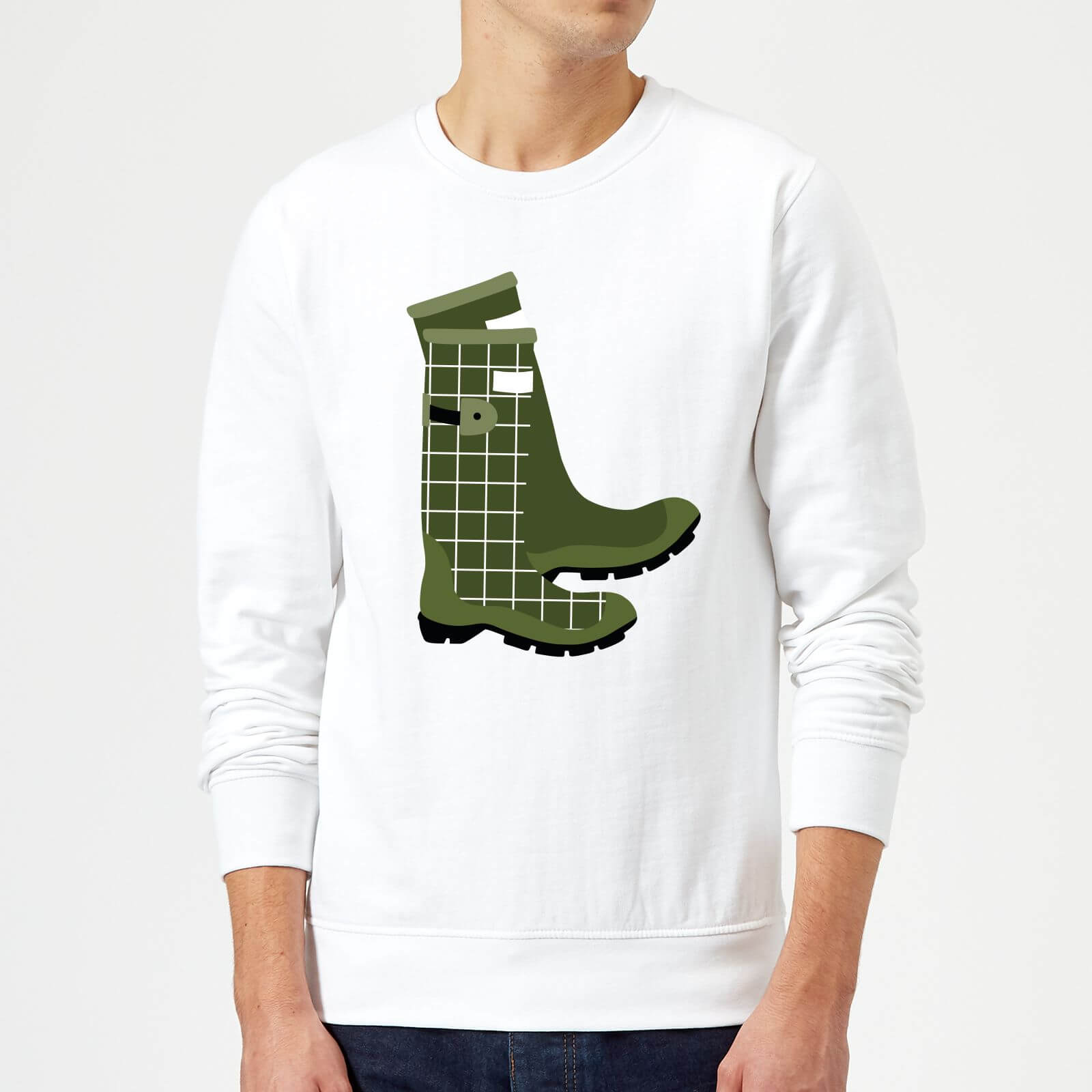 Wellies Sweatshirt - White - M - White