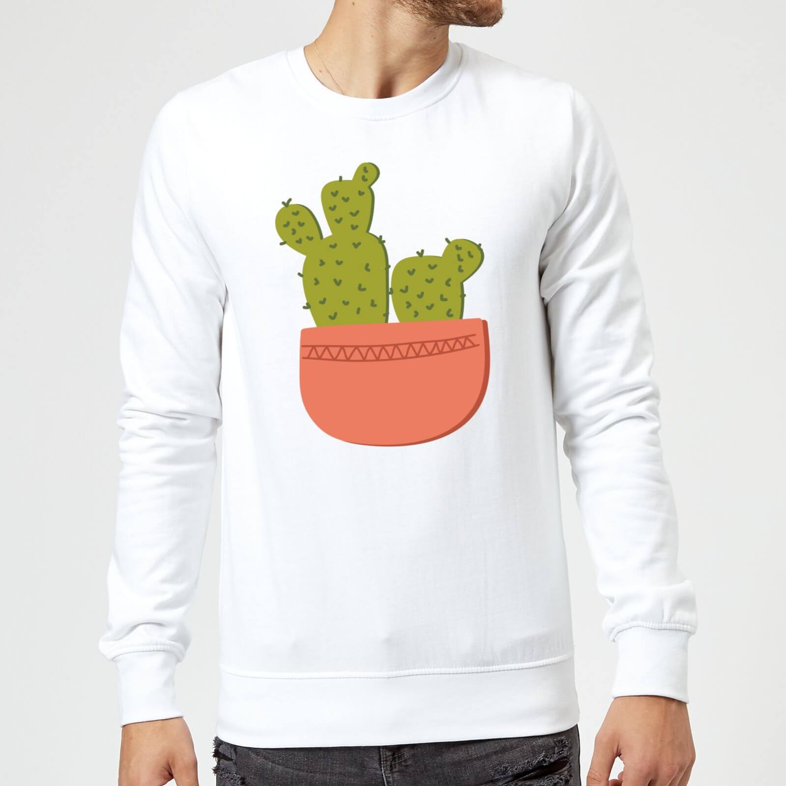 Two Potted Cacti Sweatshirt - White - L - White