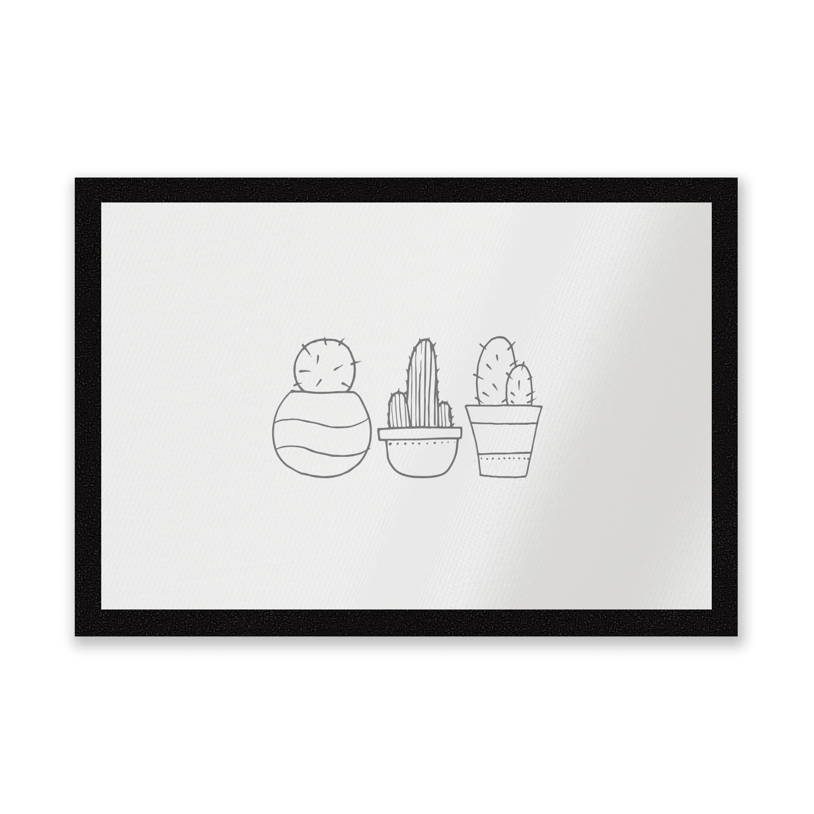 Hand Drawn Cacti Entrance Mat